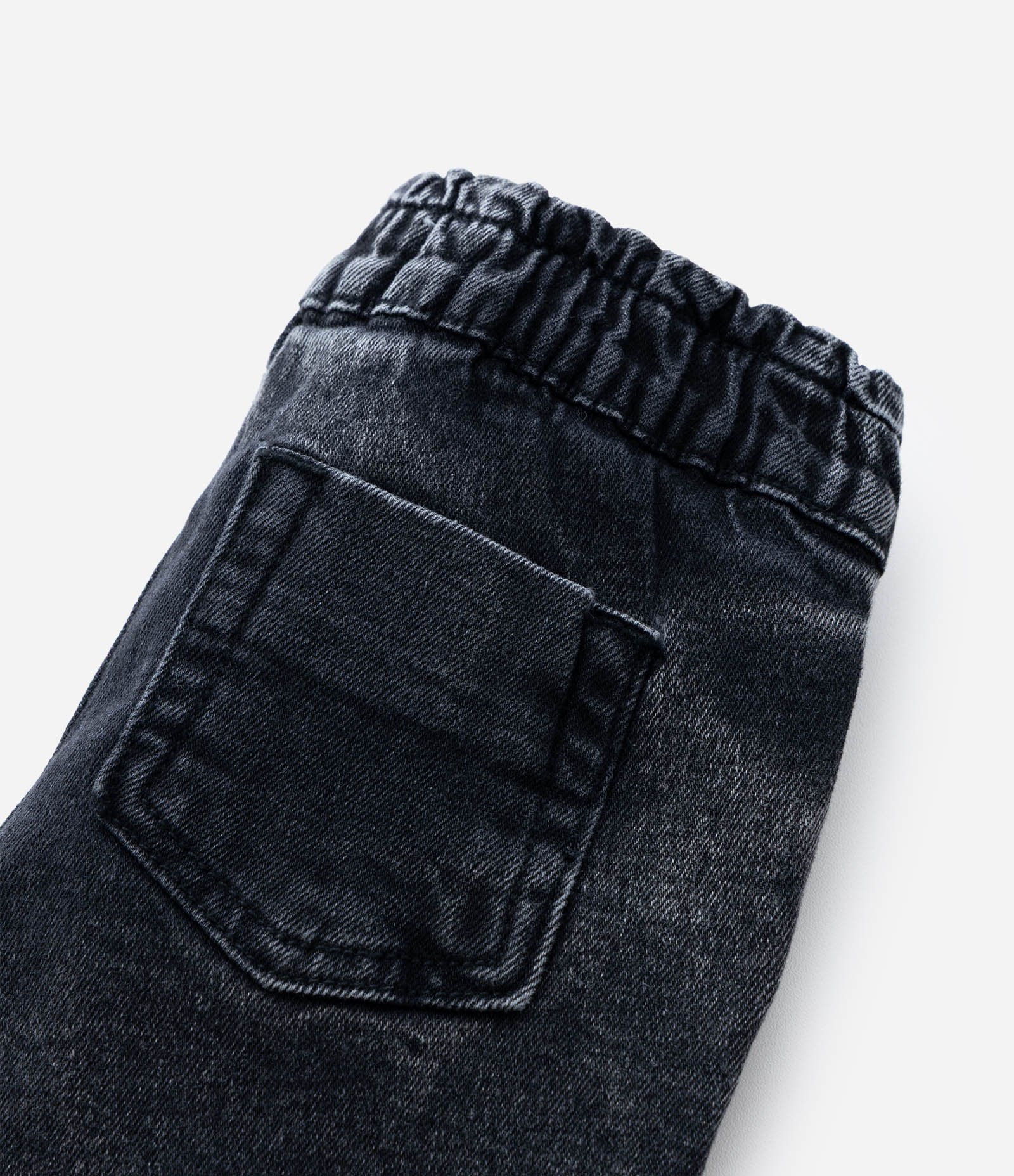 Calça Infantil em Jeans com Cós Elástico – Tam 3 a 18 Meses Preto 5