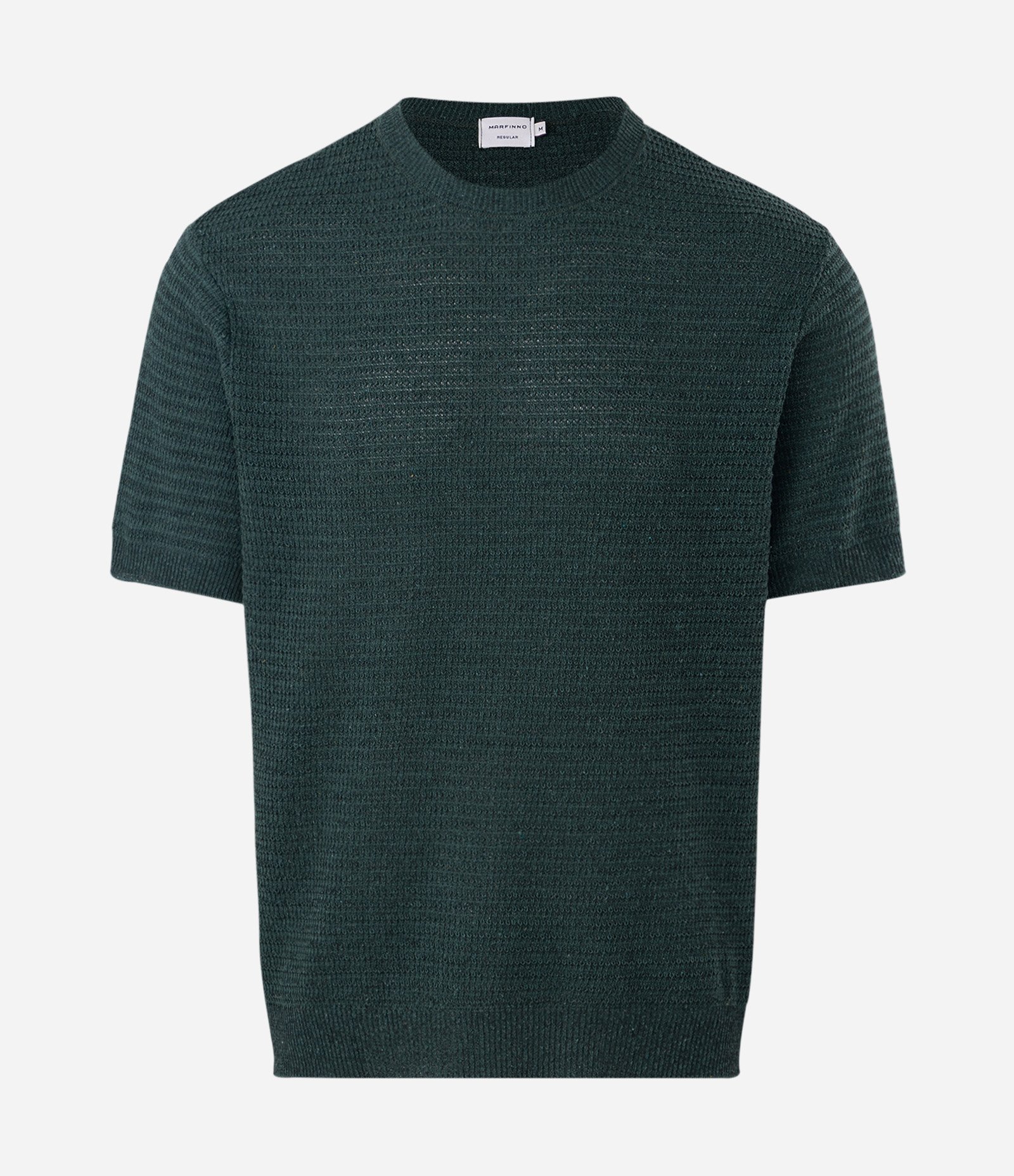 Camiseta Manga Curta em Tricoline Texturizada Verde 5