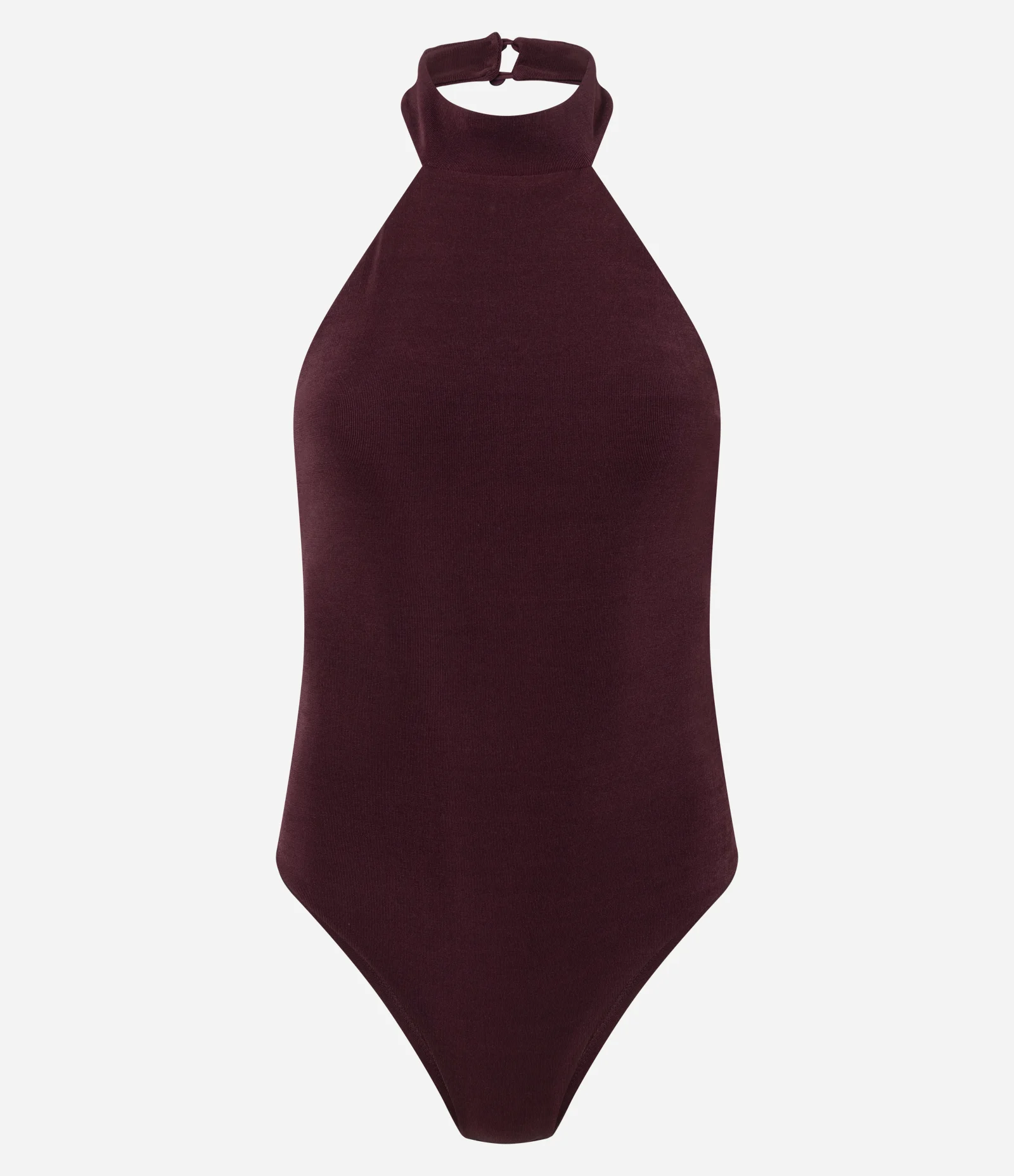 Body Halter em Ribana com Fechamento na Gola Bordô 5