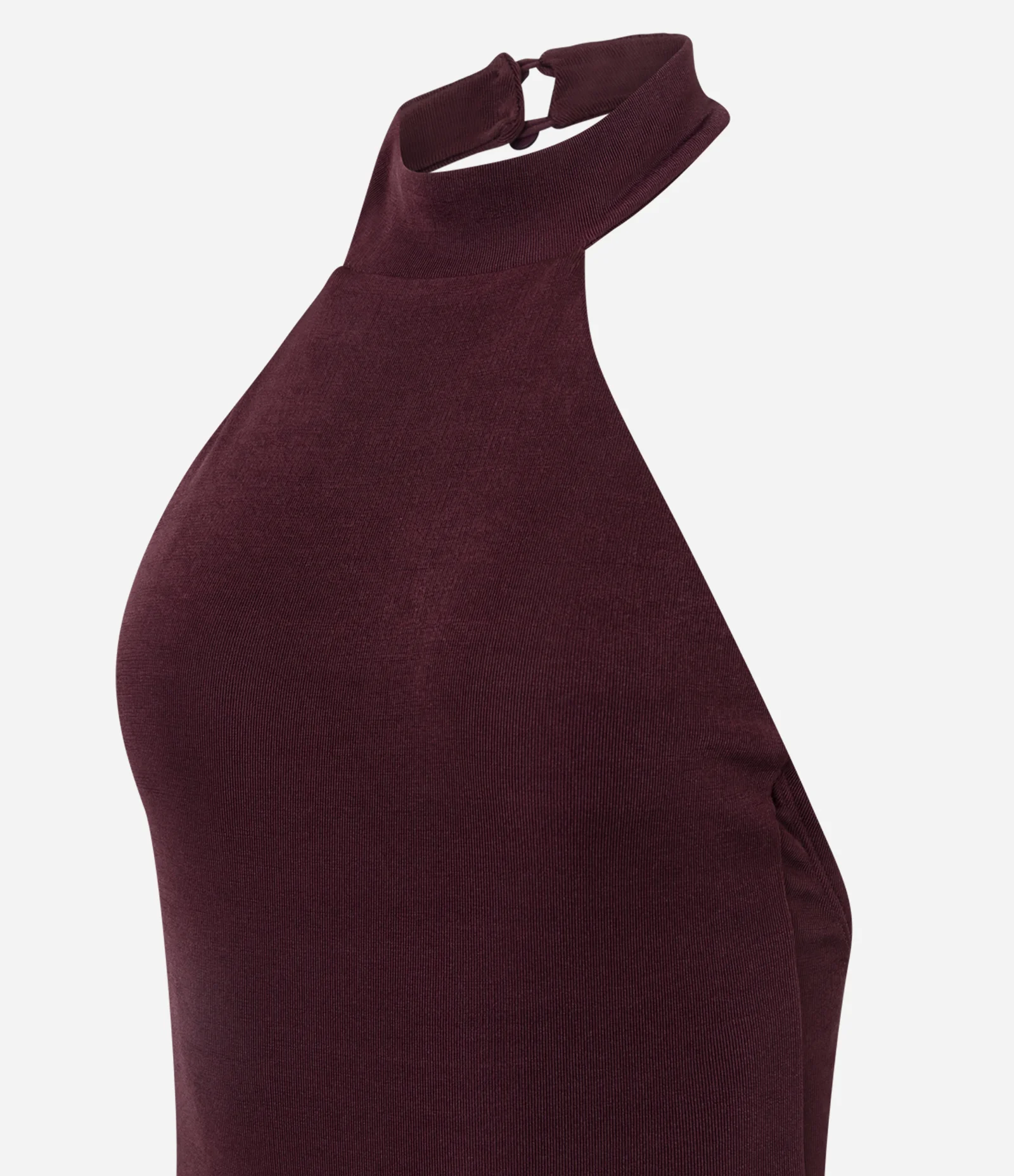 Body Halter em Ribana com Fechamento na Gola Bordô 6