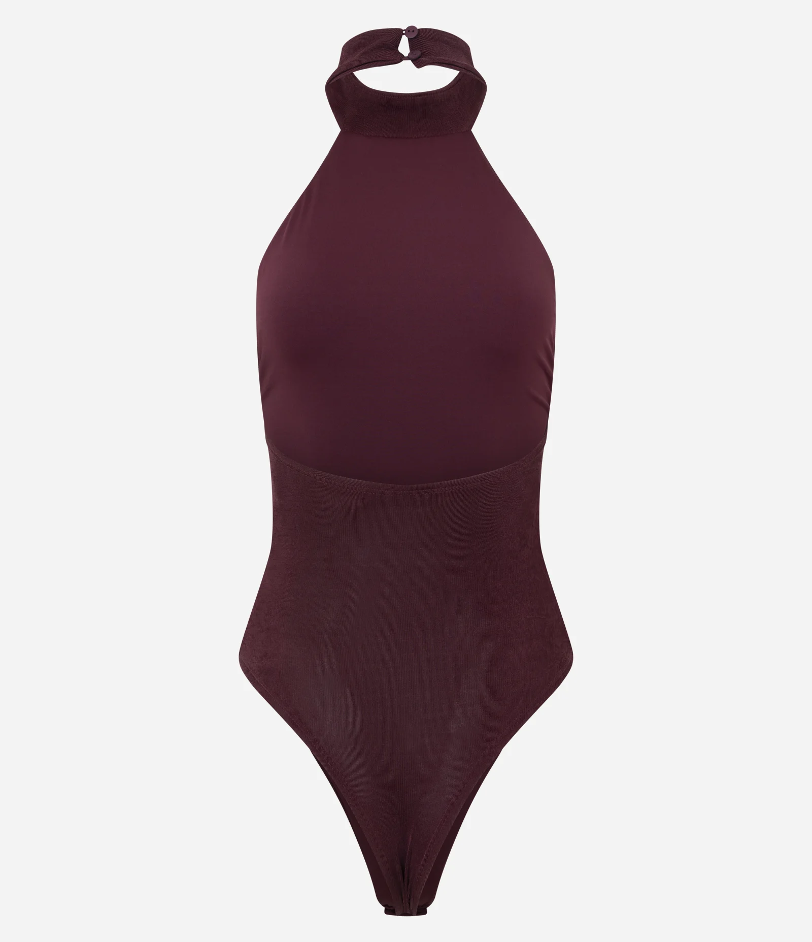 Body Halter em Ribana com Fechamento na Gola Bordô 7