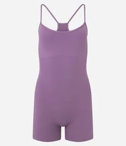 Macaquinho Esportivo em Microfibra com Abertura nas Costas