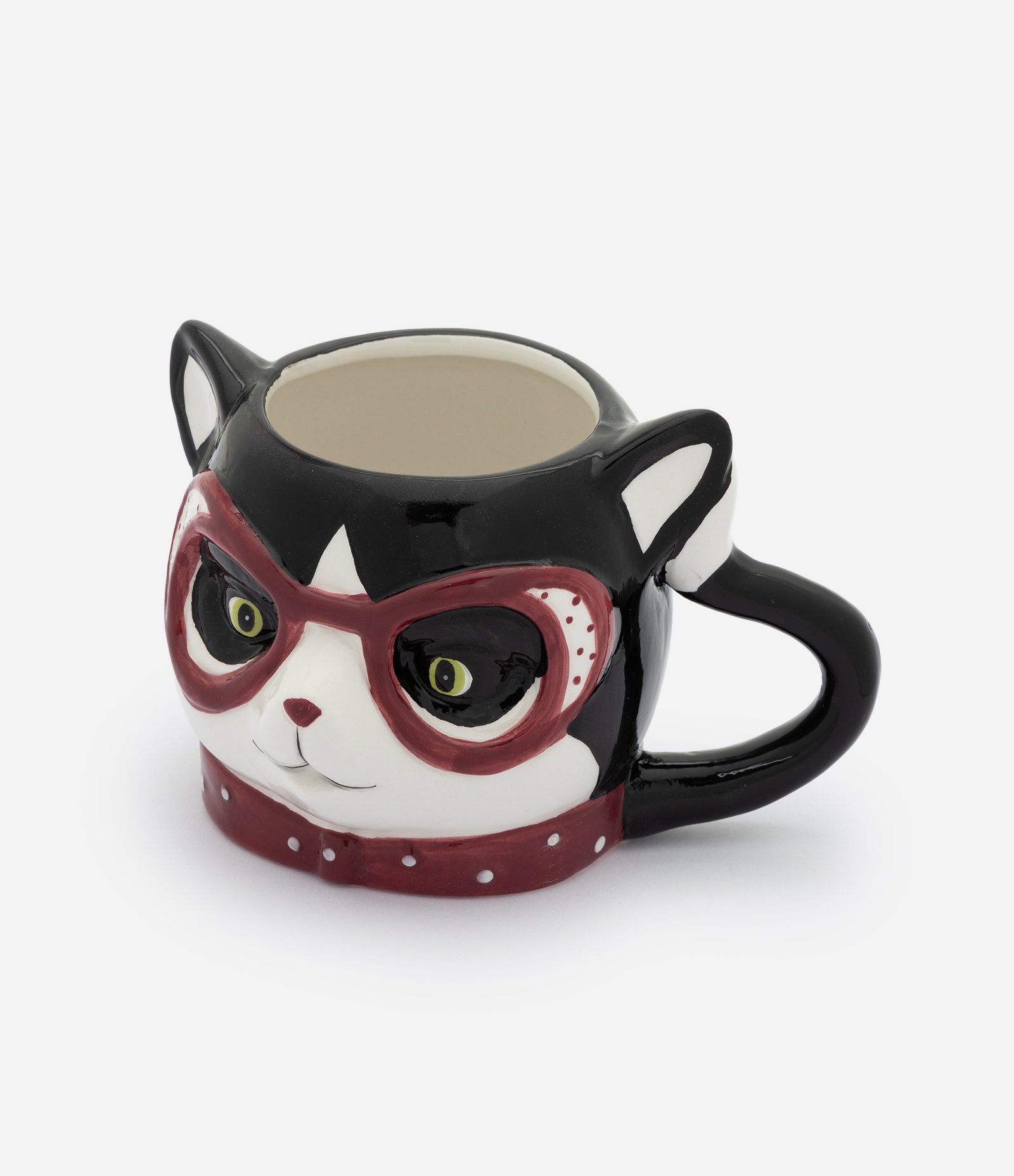 Caneca em Cerâmica com Formato de Gato 350ml Preto 1