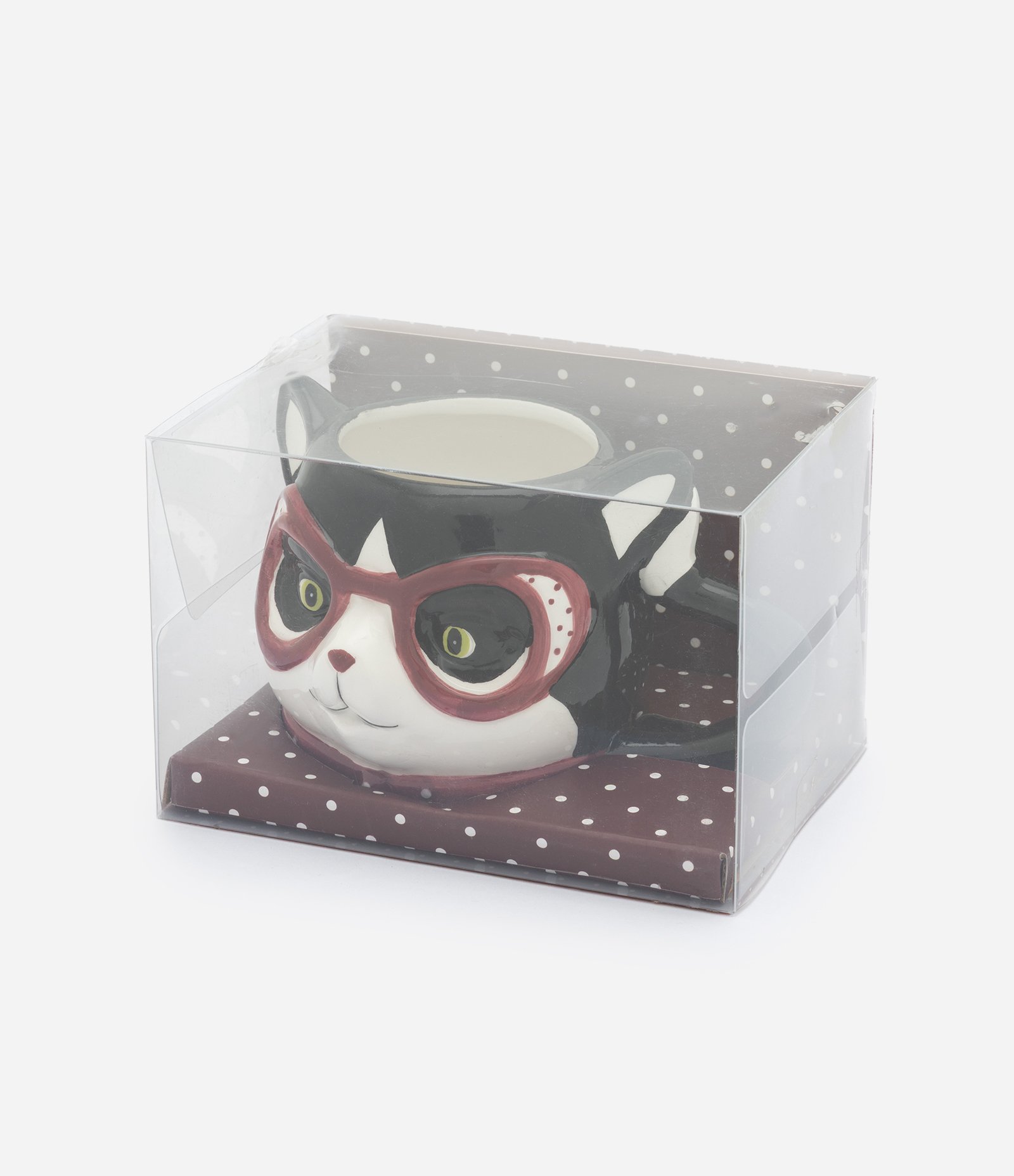 Caneca em Cerâmica com Formato de Gato 350ml Preto 3