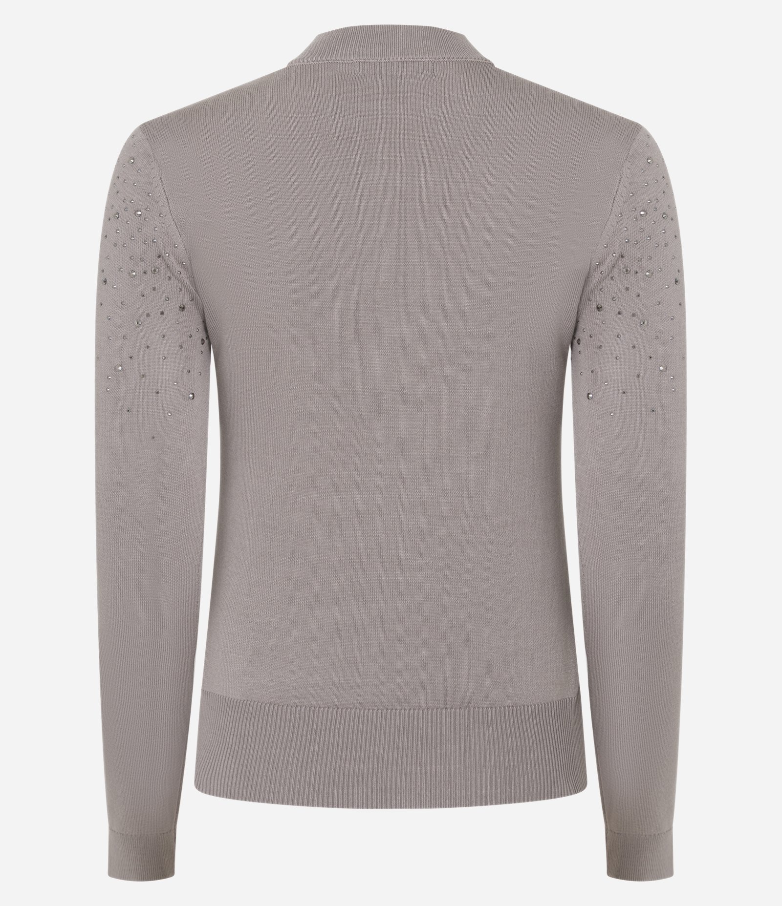 Blusa Regular em Tricô com Aplicação de Brilhos Lilás 3