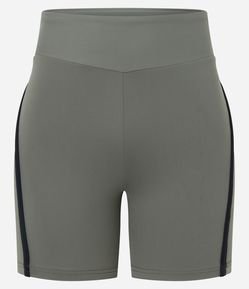 Short Esportivo em Microfibra com Viés Contrastante