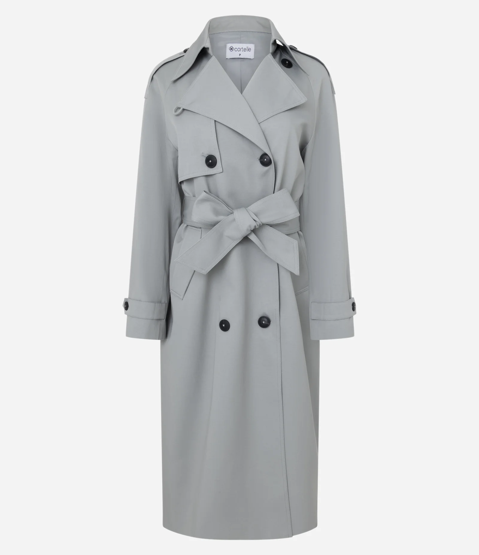 Trench Coat com Faixa Para Amarração na Cintura Cinza 1