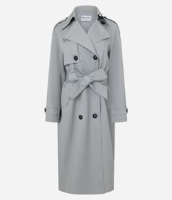 Trench Coat com Faixa Para Amarração na Cintura