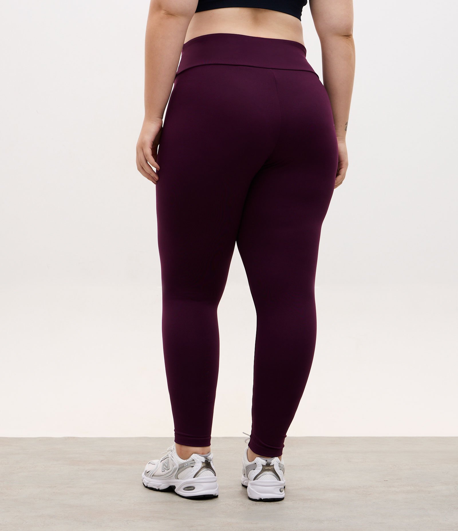 Calça Legging Esportiva em Poliamida com Cós Alto Roxo 7