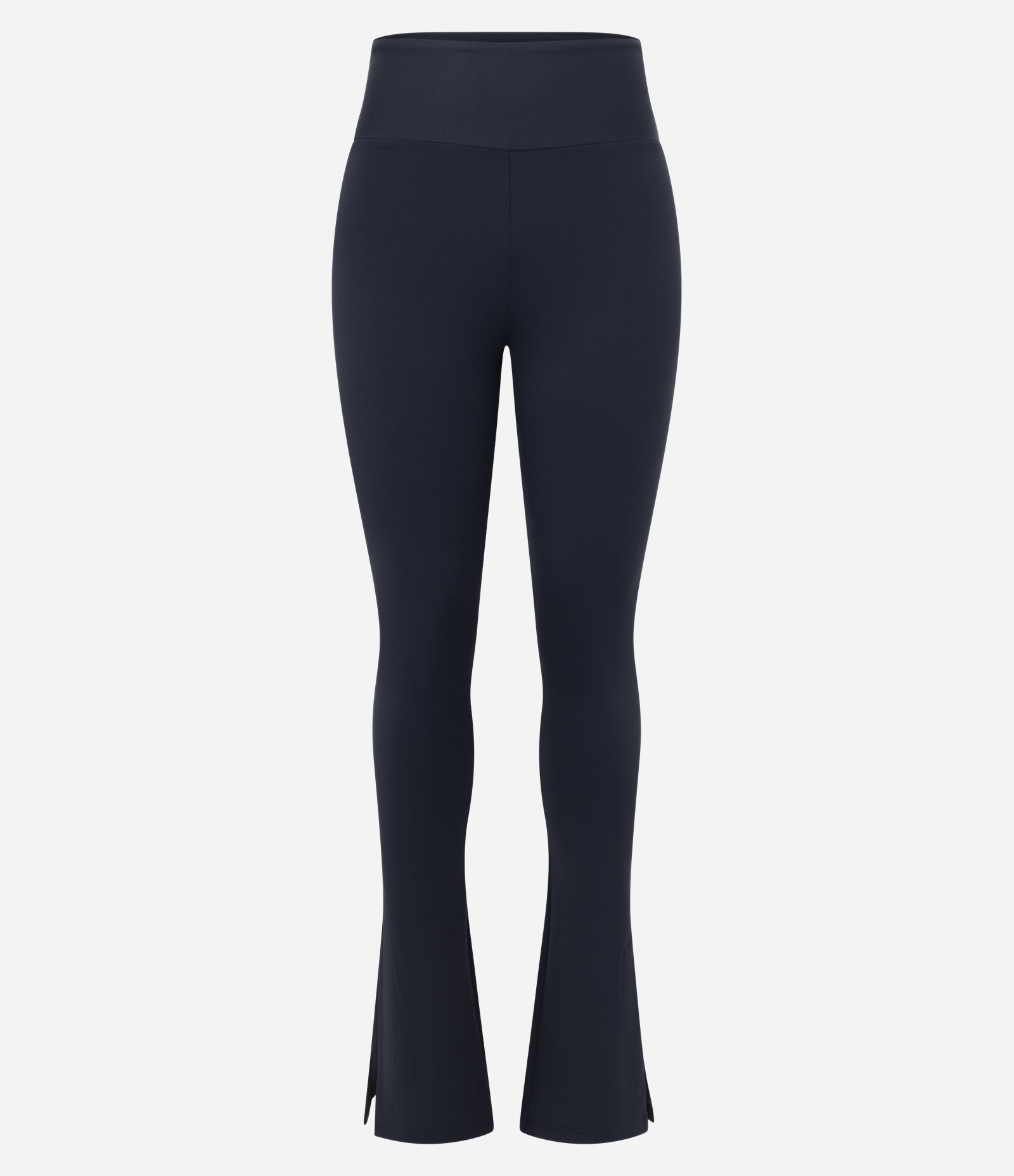 Calça Legging Flare Esportiva em Microfibra com Fenda Preto 10