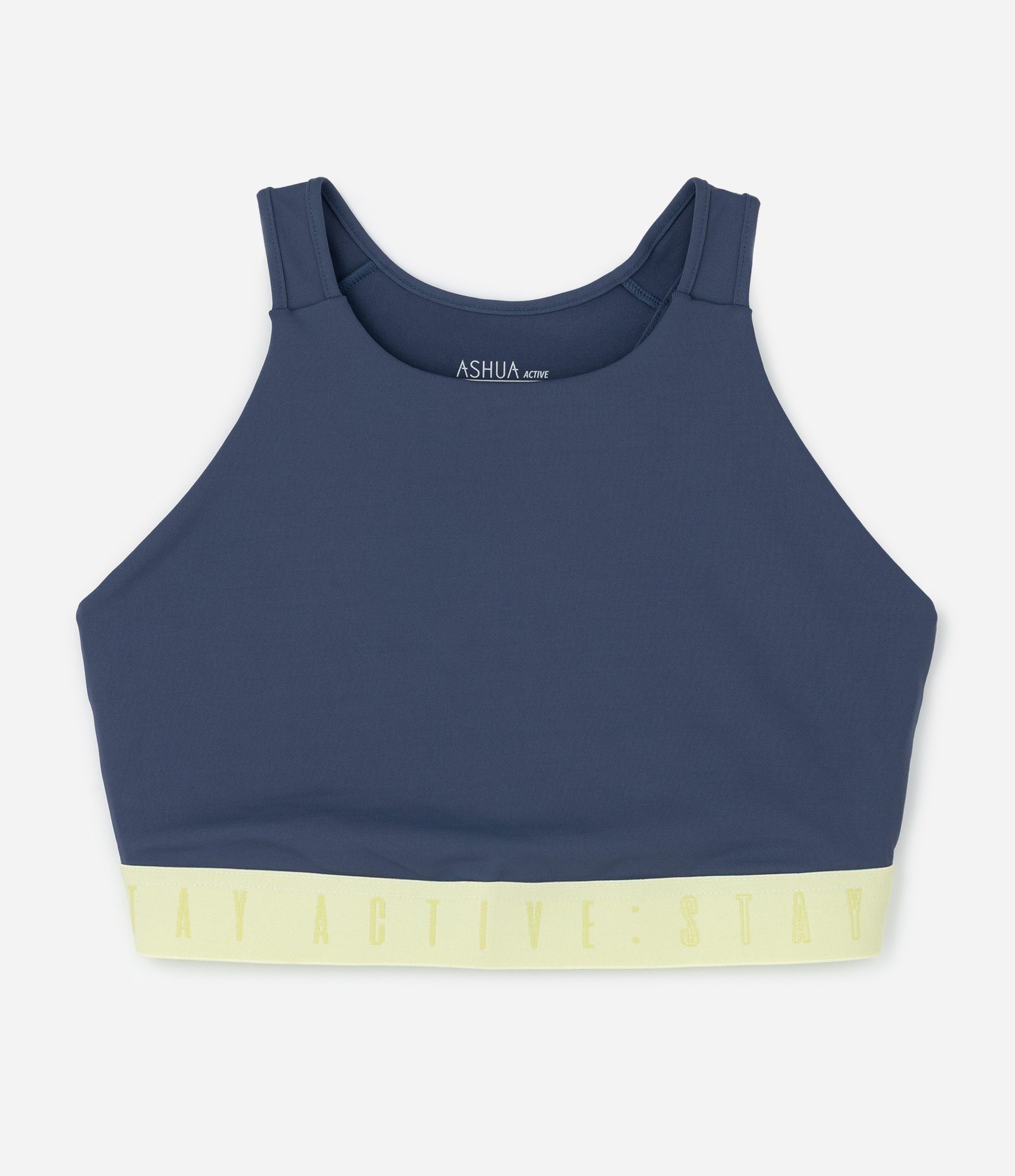 Top Esportivo Dry Nadador com Faixa Contrastante Azul 1