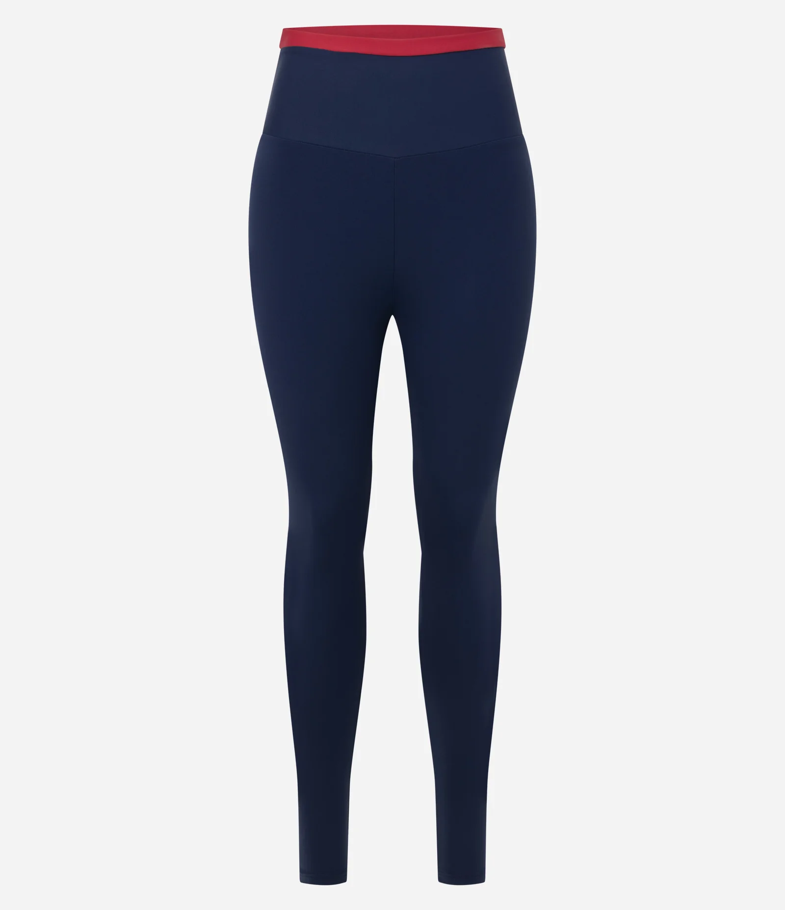 Calça Legging Esportiva com Cós Contrastante Azul/Laranja 1