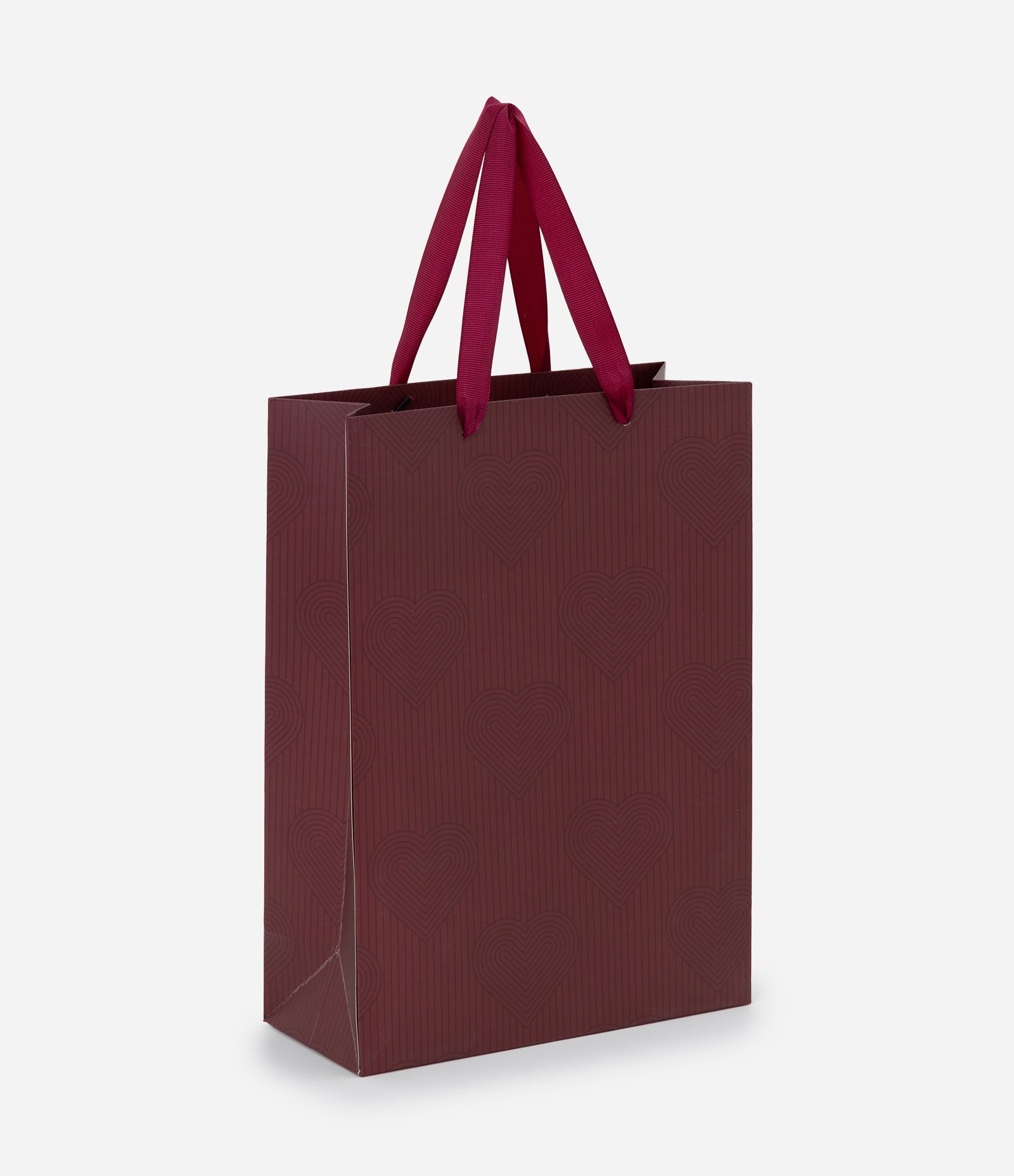 Sacola Pequena com Estampa de Corações Vermelho 1