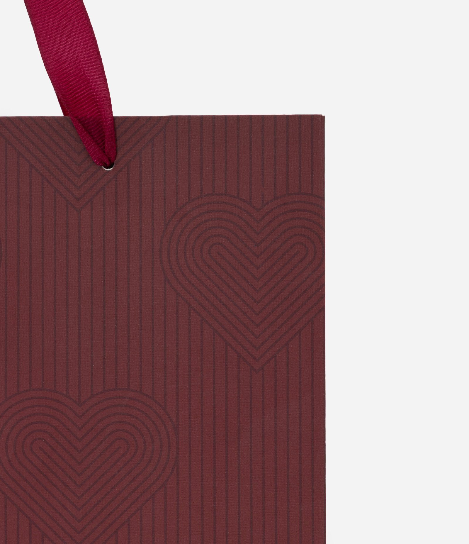Sacola Pequena com Estampa de Corações Vermelho 2