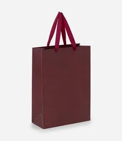 Sacola Pequena com Estampa de Corações