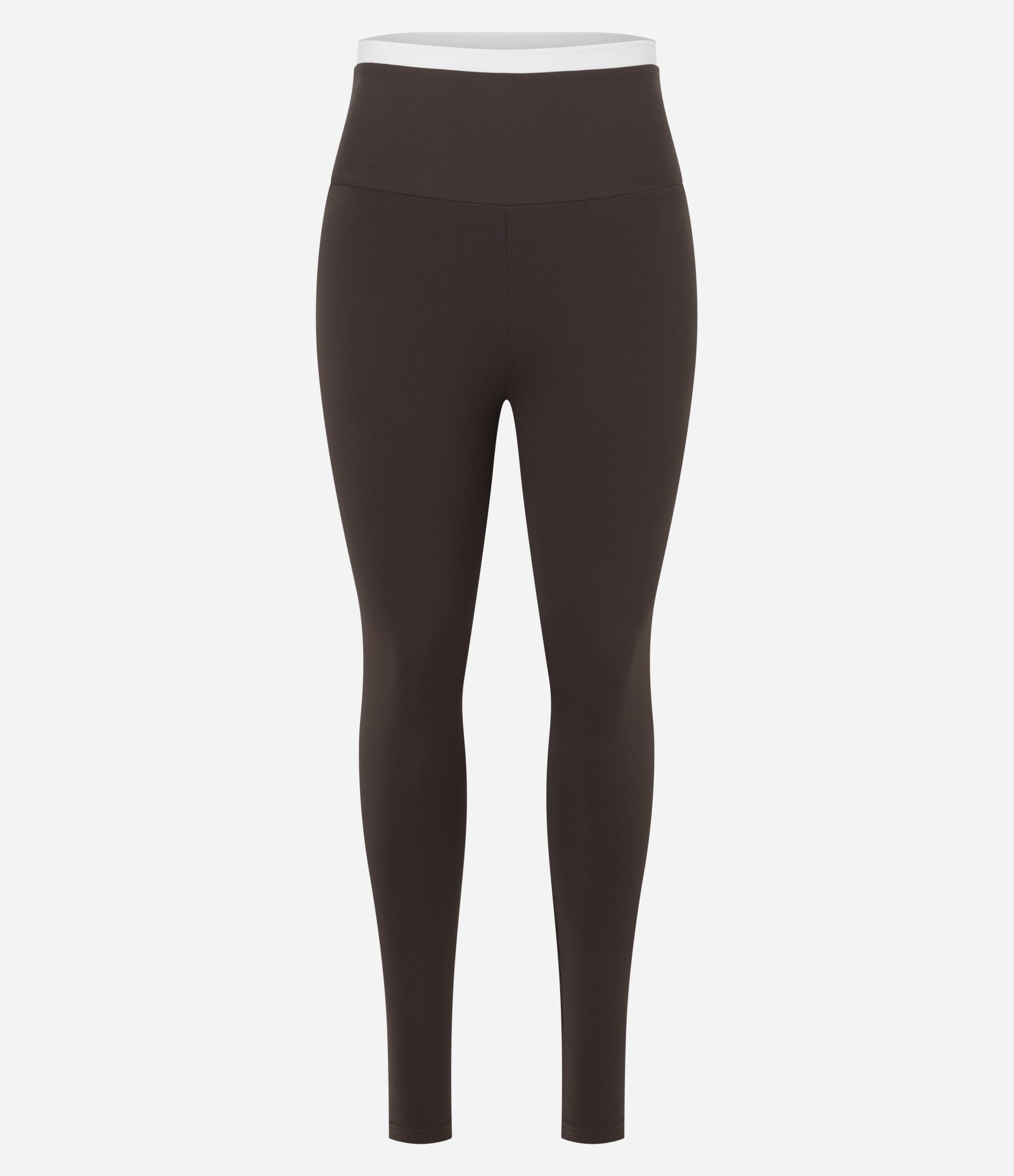 Calça Legging Contraste Maxxi com Recorte Marrom 8