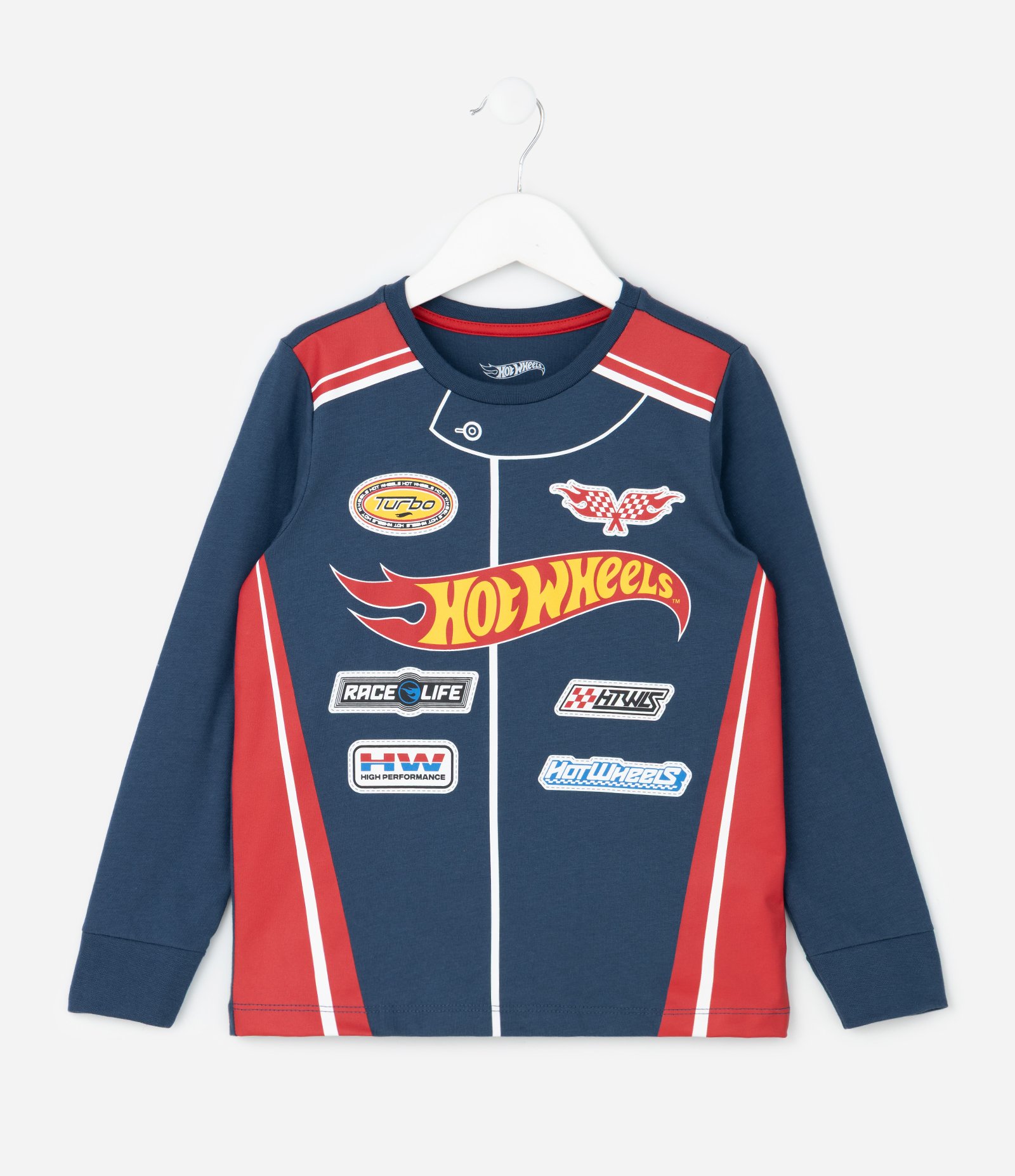 Pijama Infantil Estilo Uniforme Hot Wheels – Tam 3 a 10 Anos Azul Marinho 4