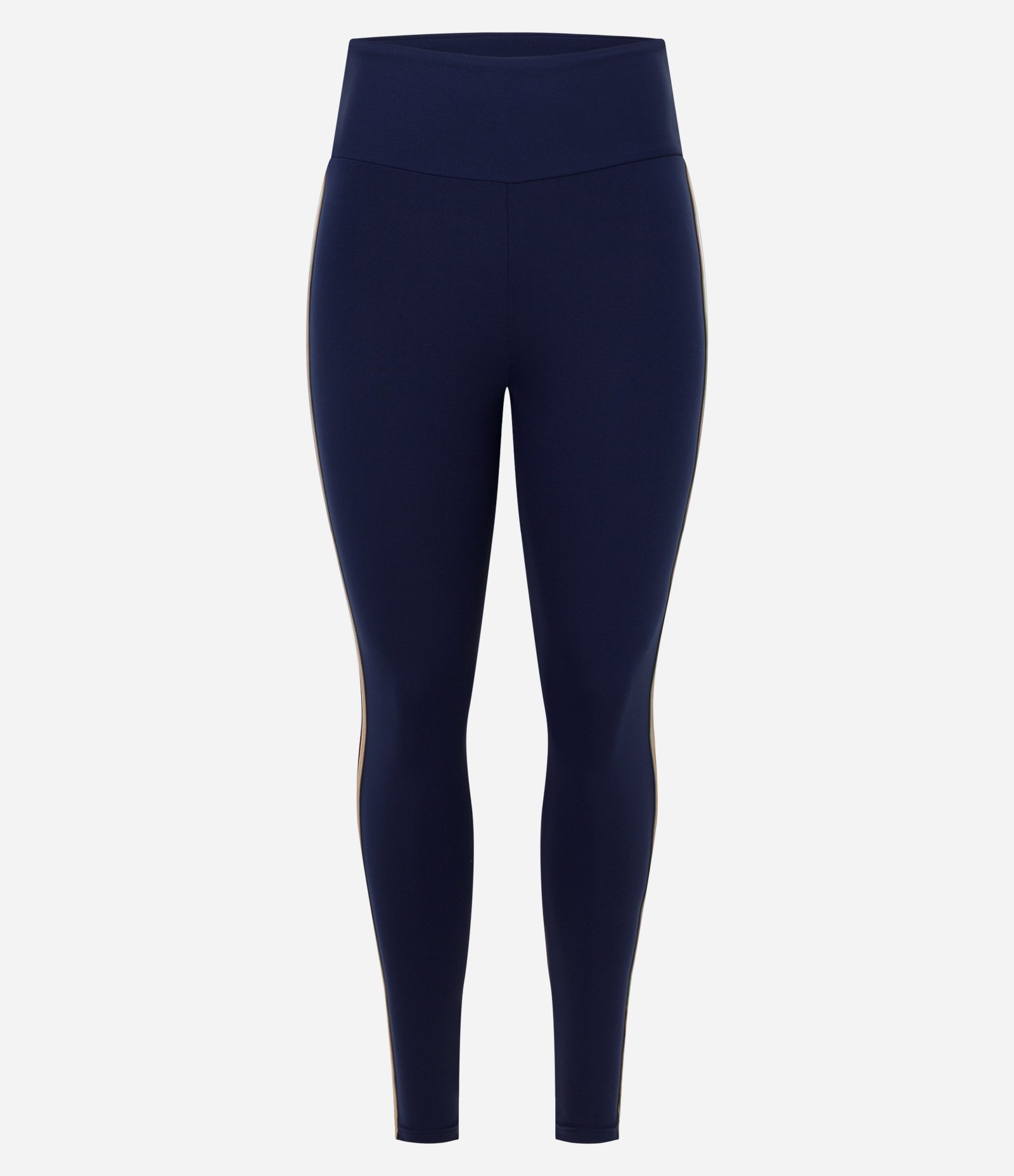 Calça Legging Esportiva em Microfibra com Recorte Contrastante Azul 5