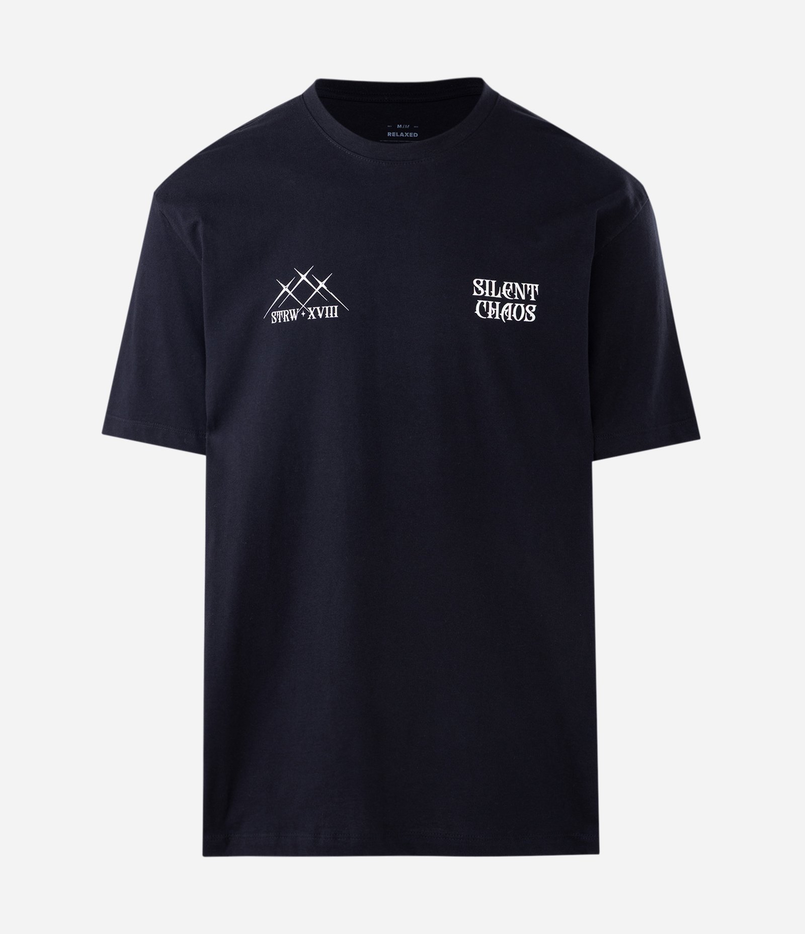 Camiseta Relaxed em Algodão com Estampa Tribal Chaos Preto 5