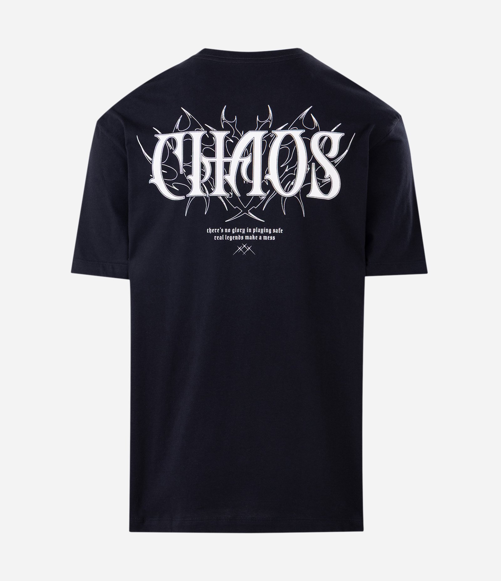 Camiseta Relaxed em Algodão com Estampa Tribal Chaos Preto 6