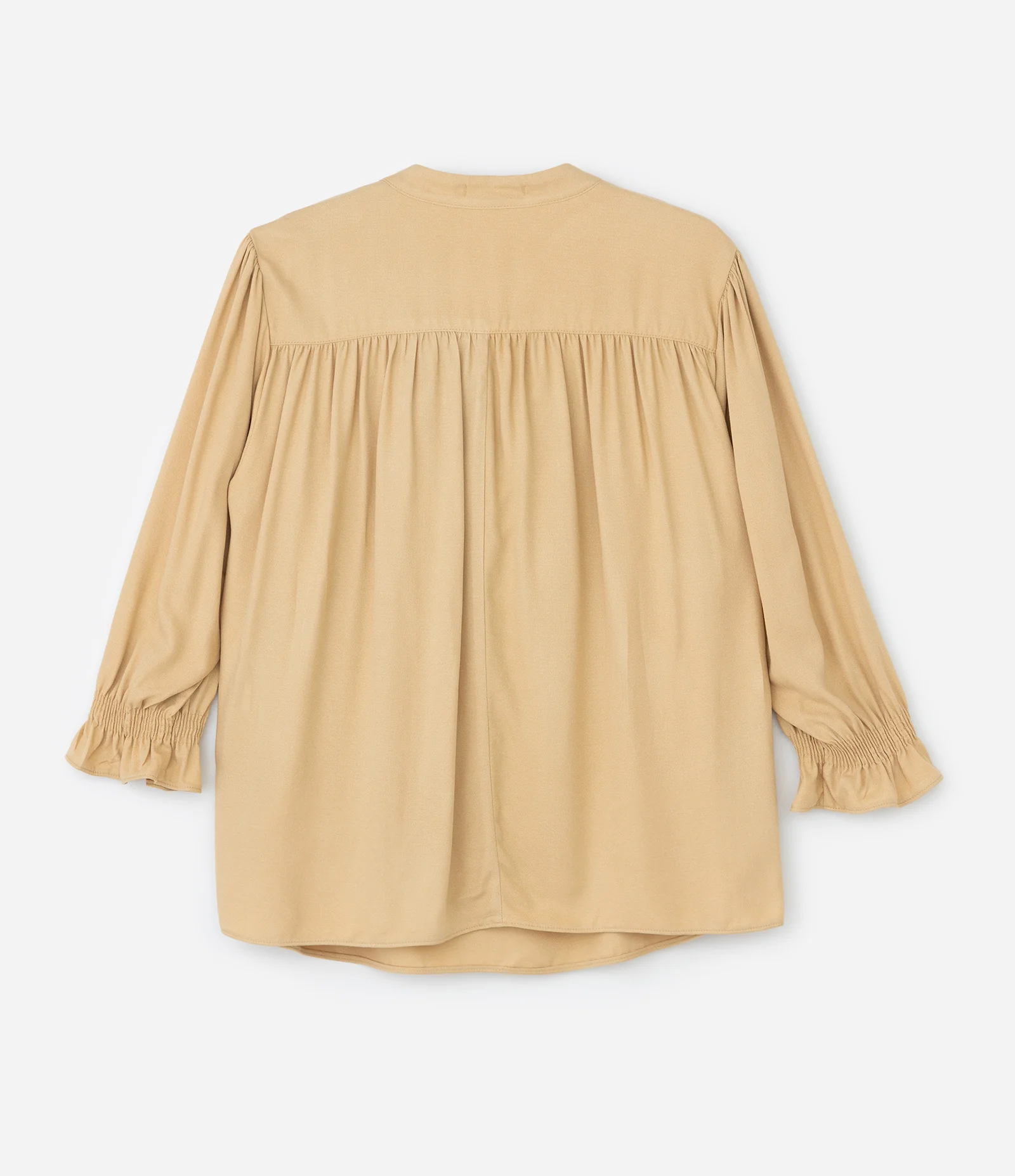 Blusa Manga 3/4 em Crepe com Amarração Curve & Plus Size Amarelo 2