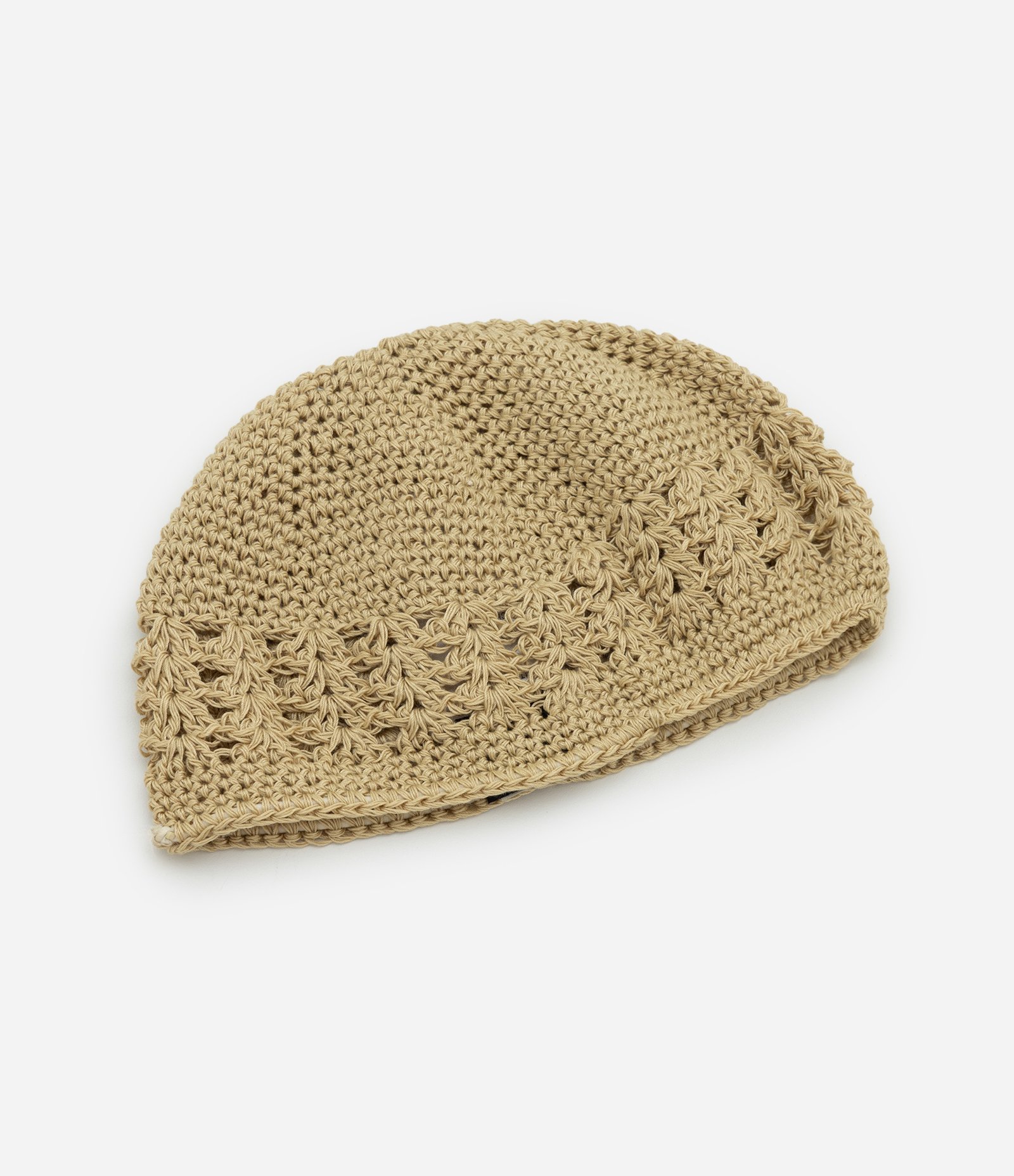 Touca em Crochê com Detalhe Contrastante Vazado Amarelo 2