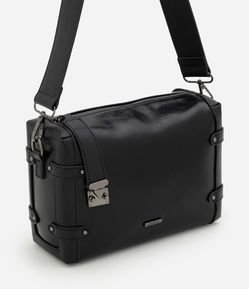 Bolsa Shoulder Média em PU com Alça Larga