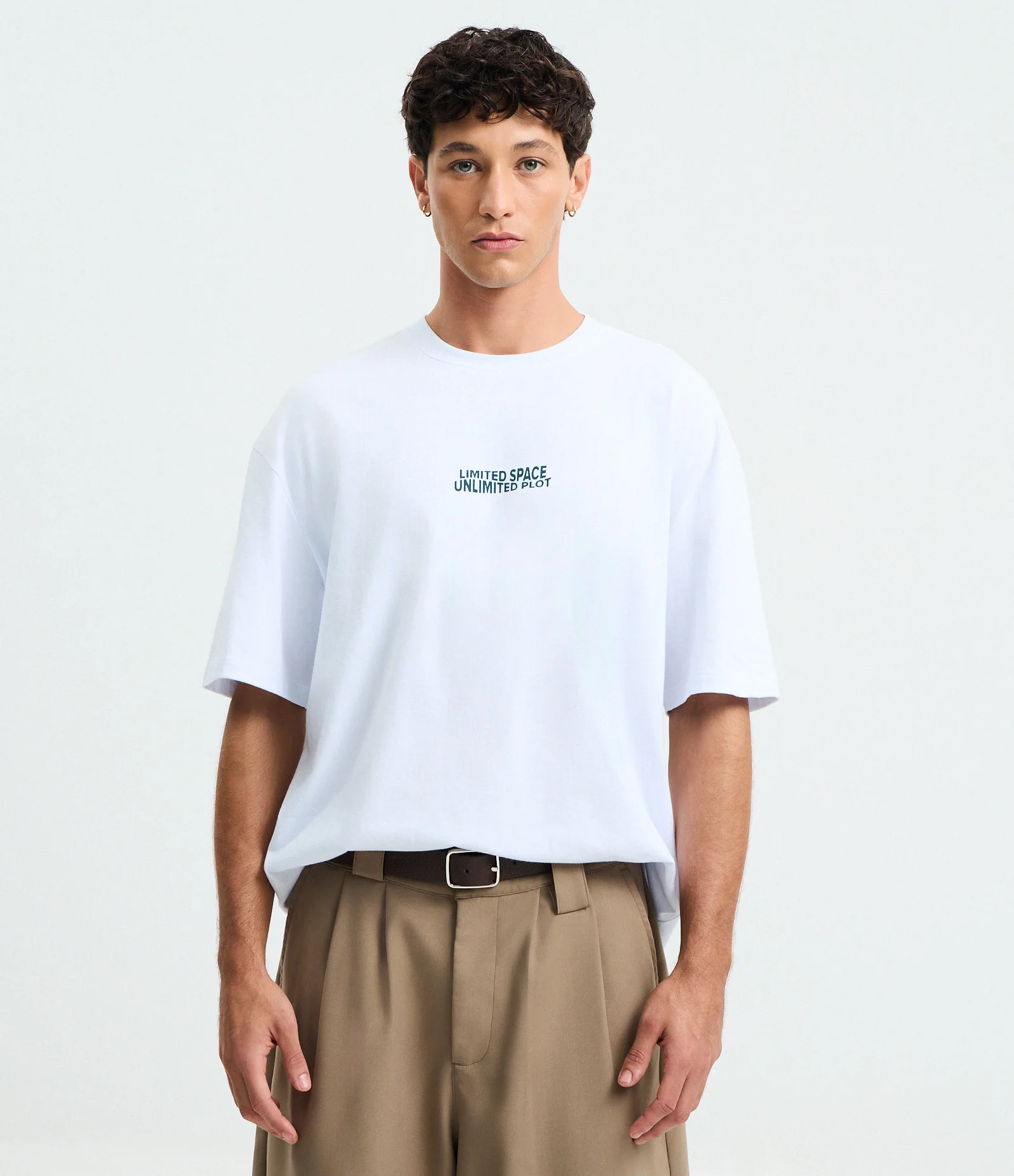 Camiseta Relaxed em Algodão com Estampa Divertida de Sardinha Branco 1