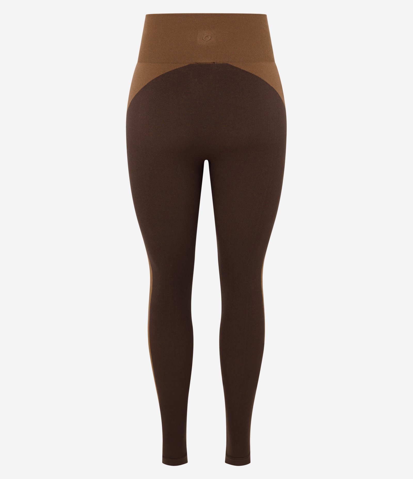 Calça Legging Esportiva em Microfibra com Detalhe Contrastante Marrom 7