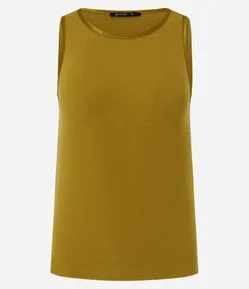 Blusa Básica em Viscose com Gola Redonda