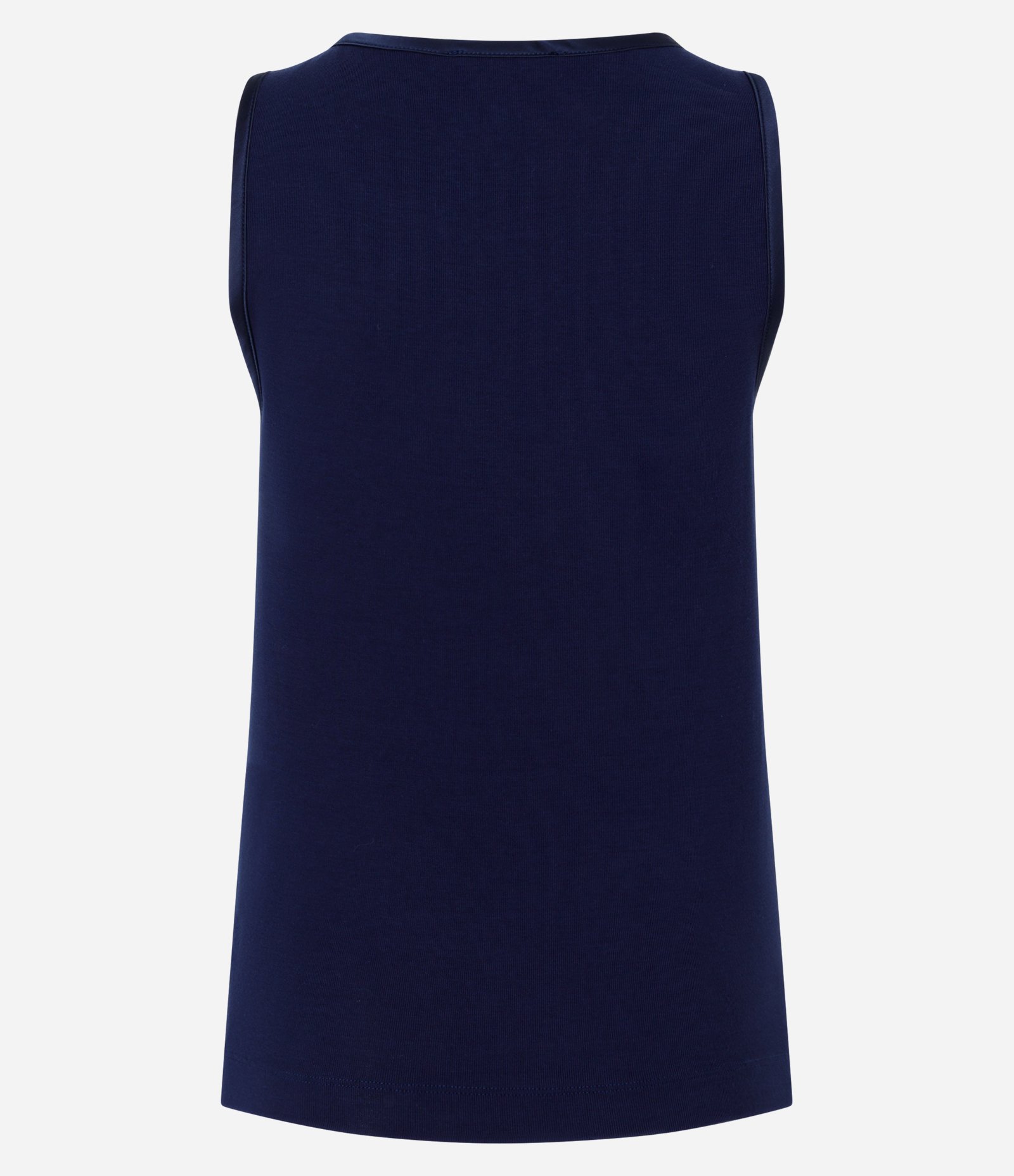 Blusa Básica em Viscose com Gola Redonda Azul 2
