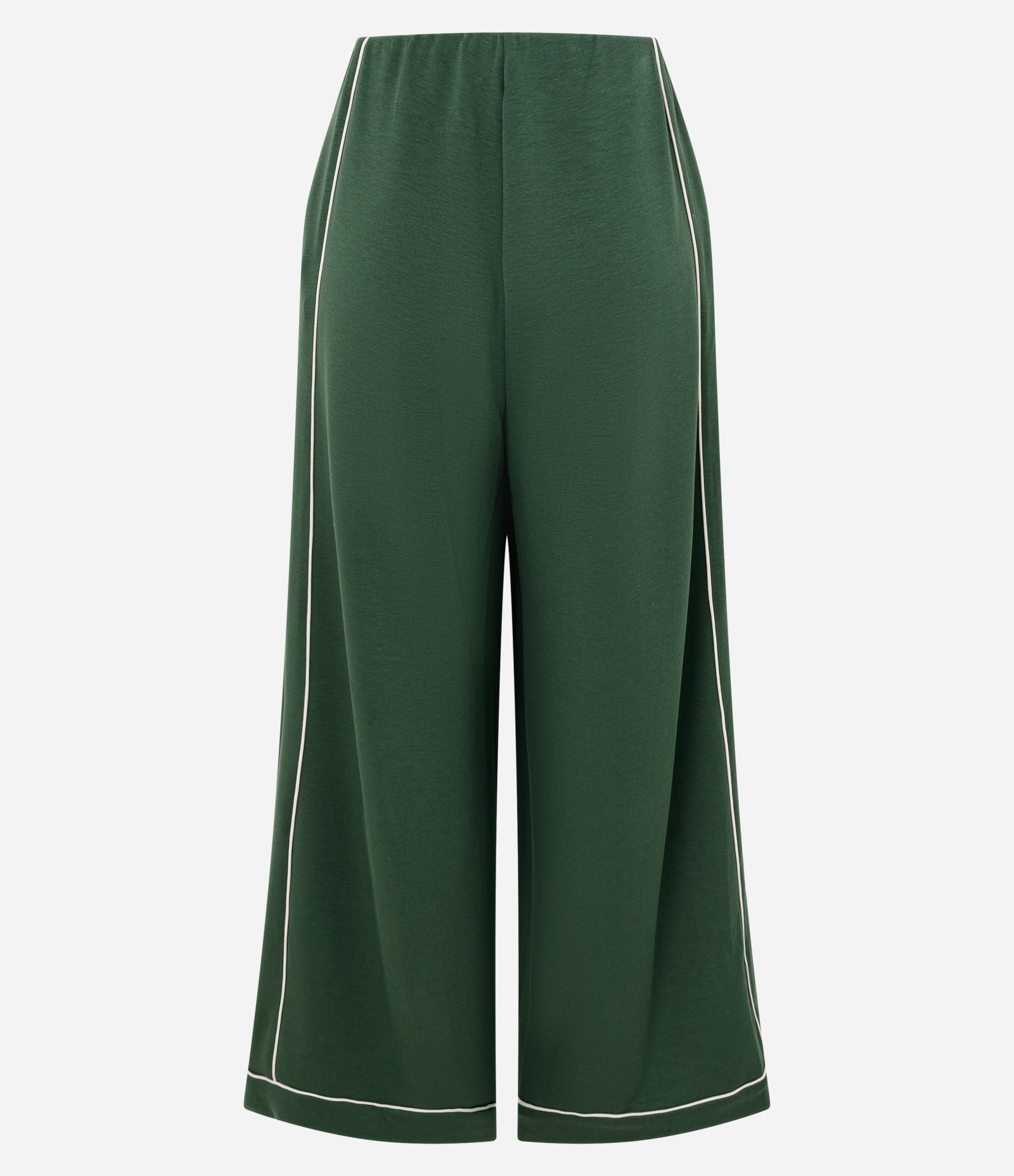 Calça Esportiva em Microfibra com Frisos Contrastante Verde 7