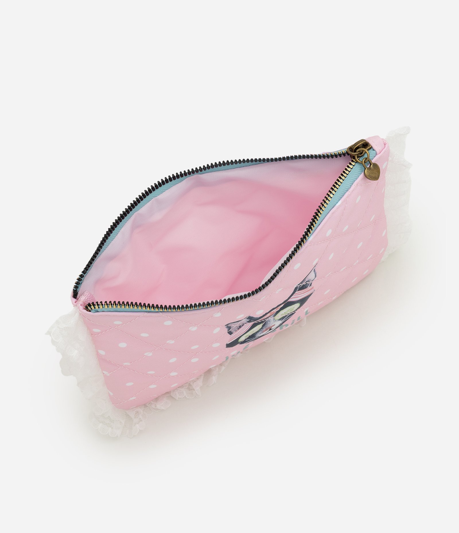 Necessaire Envelope com Estampa de Gato Rosa 4