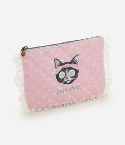 Necessaire Envelope com Estampa de Gato