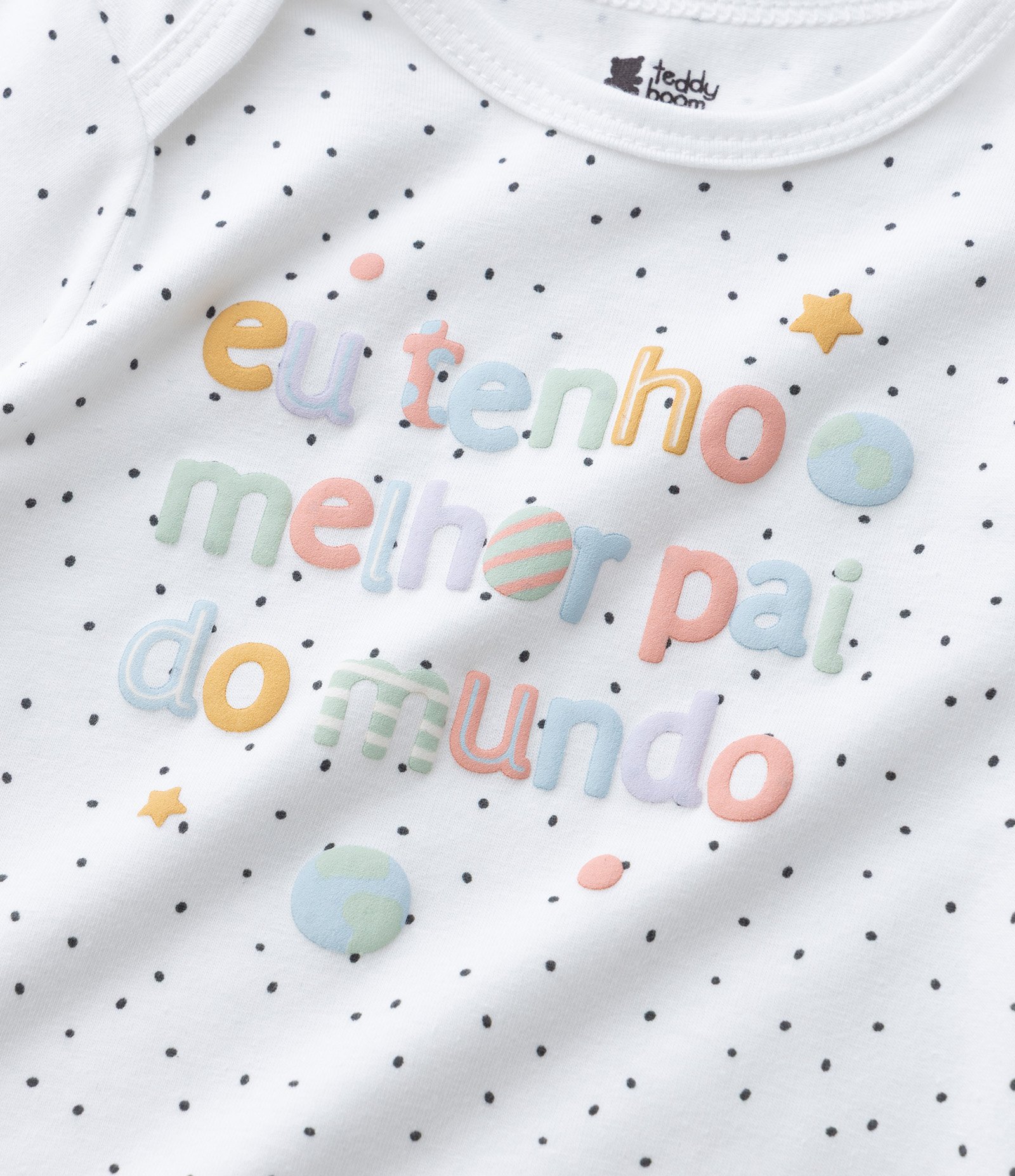 Body Infantil com Lettering Melhor Pai do Mundo – Tam RN a 18 Meses Branco 6