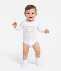 Body Bebê com Lettering Melhor Pai do Mundo – Tam RN a 18 Meses