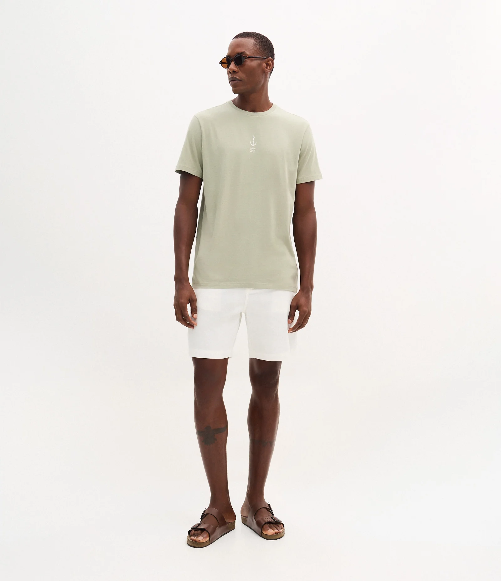 Camiseta Regular em Algodão com Estampa Náutica Âncora Verde 2