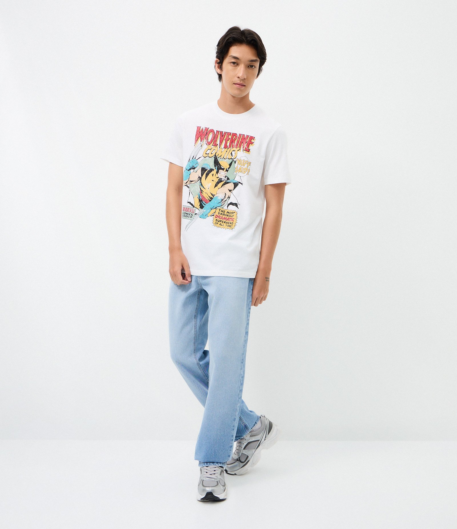 Camiseta Manga Curta em Algodão Wolverine Comics Branco 2