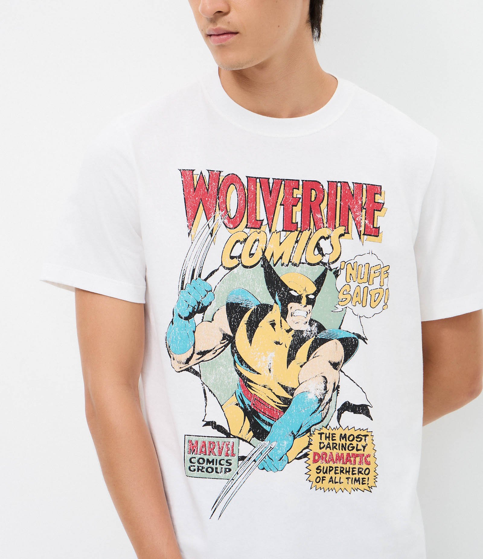Camiseta Manga Curta em Algodão Wolverine Comics Branco 4