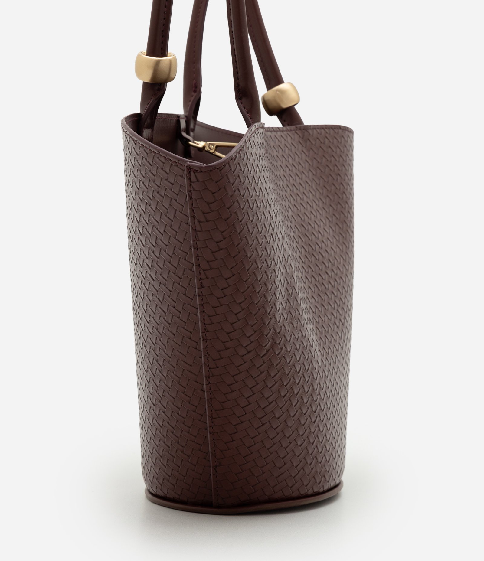 Bolsa Shopper Média Estruturada com Textura Vinho 3