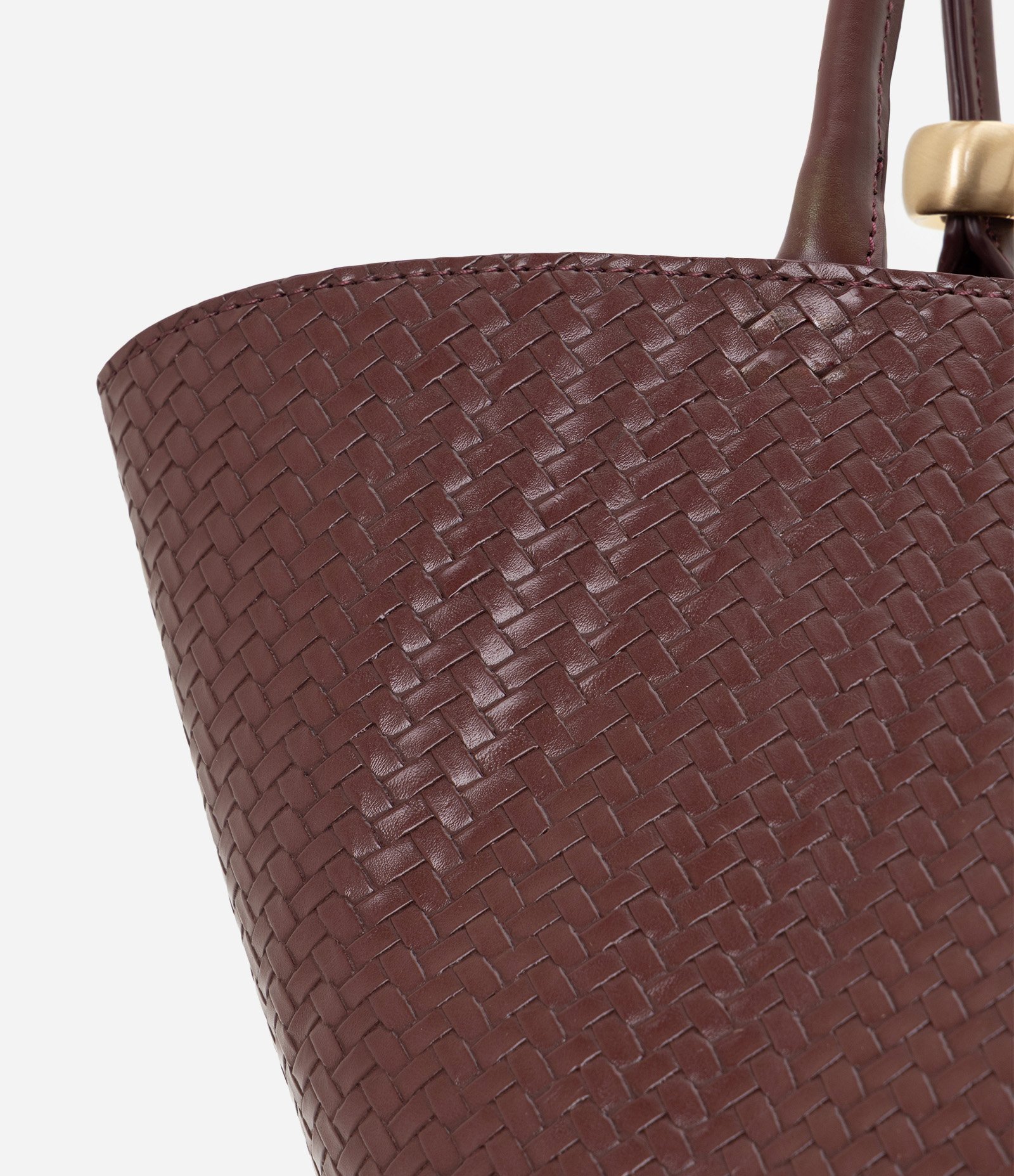 Bolsa Shopper Média Estruturada com Textura Vinho 5