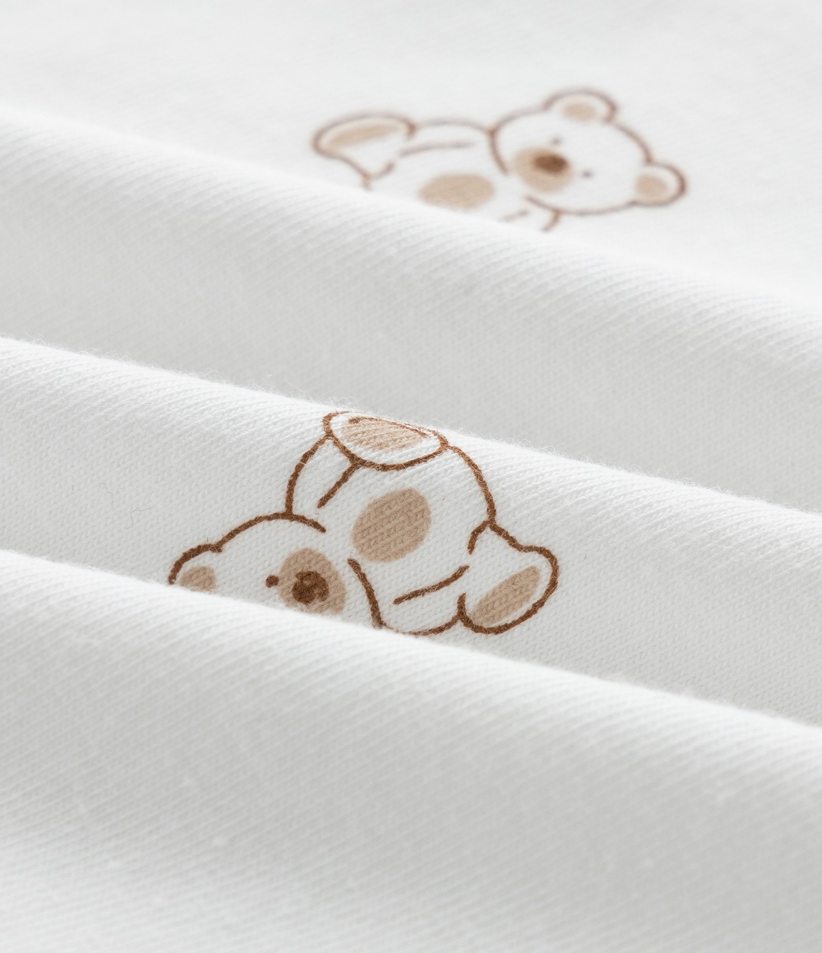 Body Infantil Manga Longa com Estampa Ursos – Tam RN a 18 Meses Branco 3