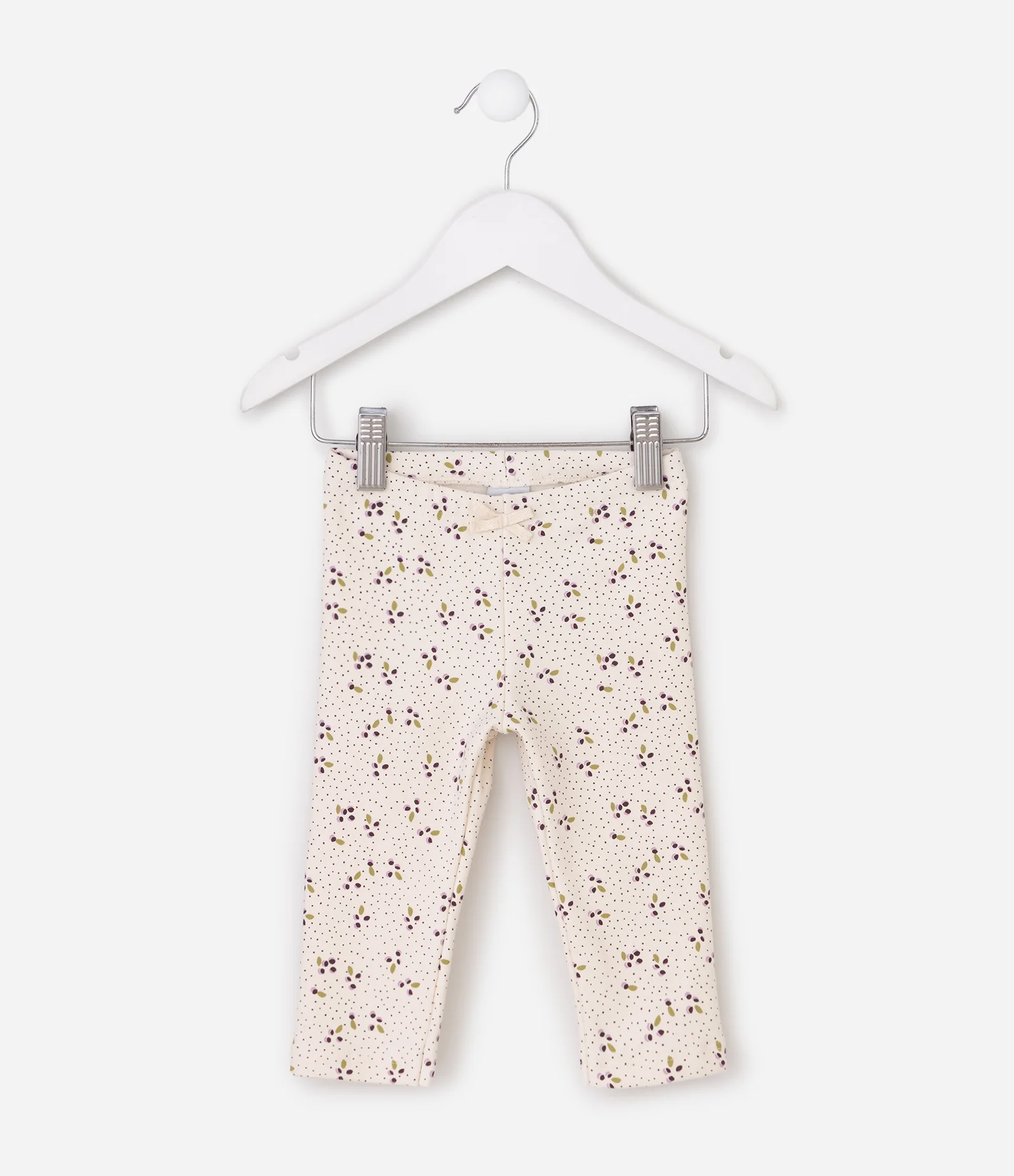 Calça Infantil em Moletom com Felpa Poá Blueberries – Tam 0 a 18 Meses Off White 2
