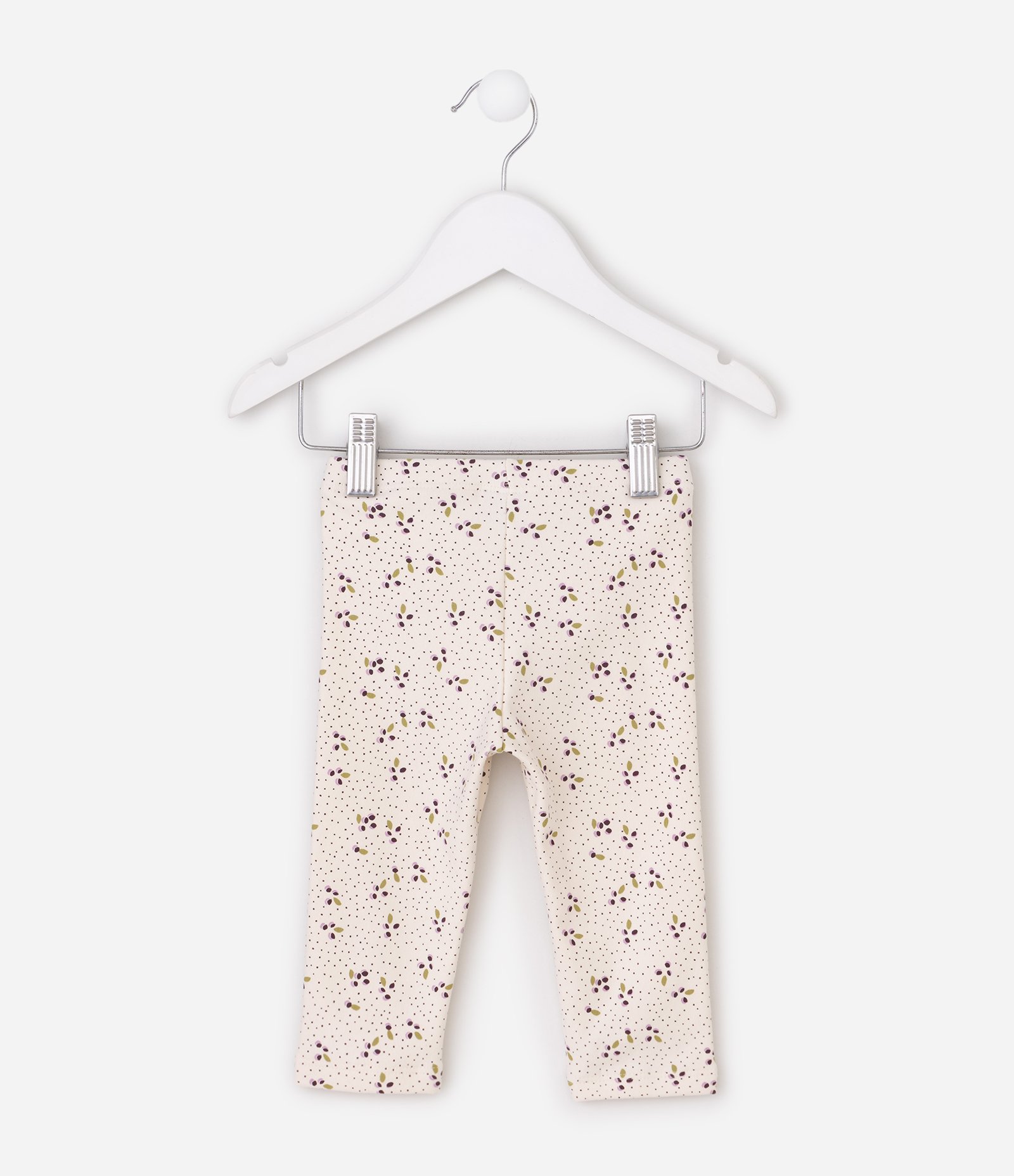 Calça Infantil em Moletom com Felpa Poá Blueberries – Tam 0 a 18 Meses Off White 3