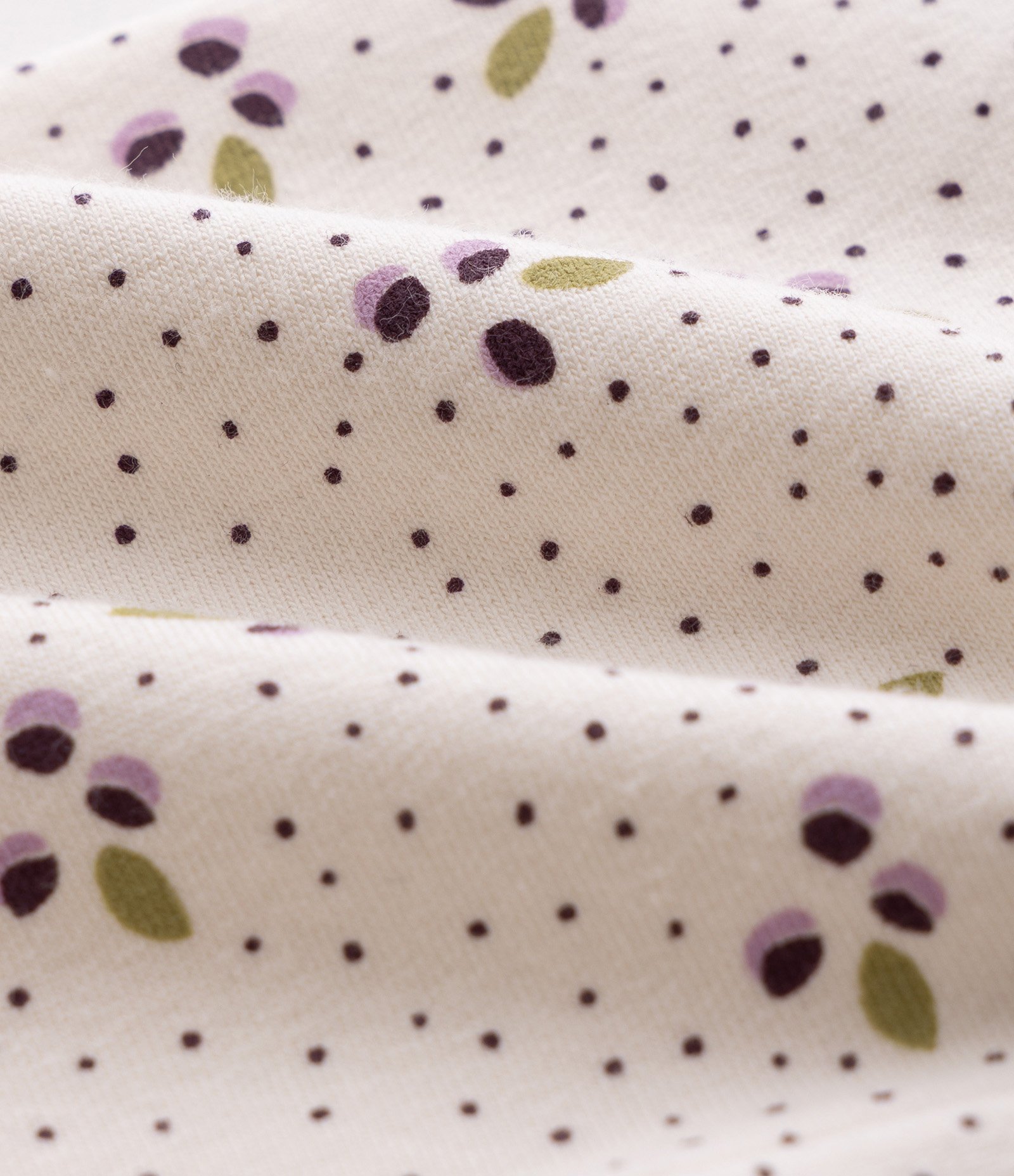 Calça Infantil em Moletom com Felpa Poá Blueberries – Tam 0 a 18 Meses Off White 4