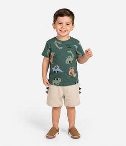 Bermuda Moletom Infantil Sem Felpa - Tam 1 a 6 Anos