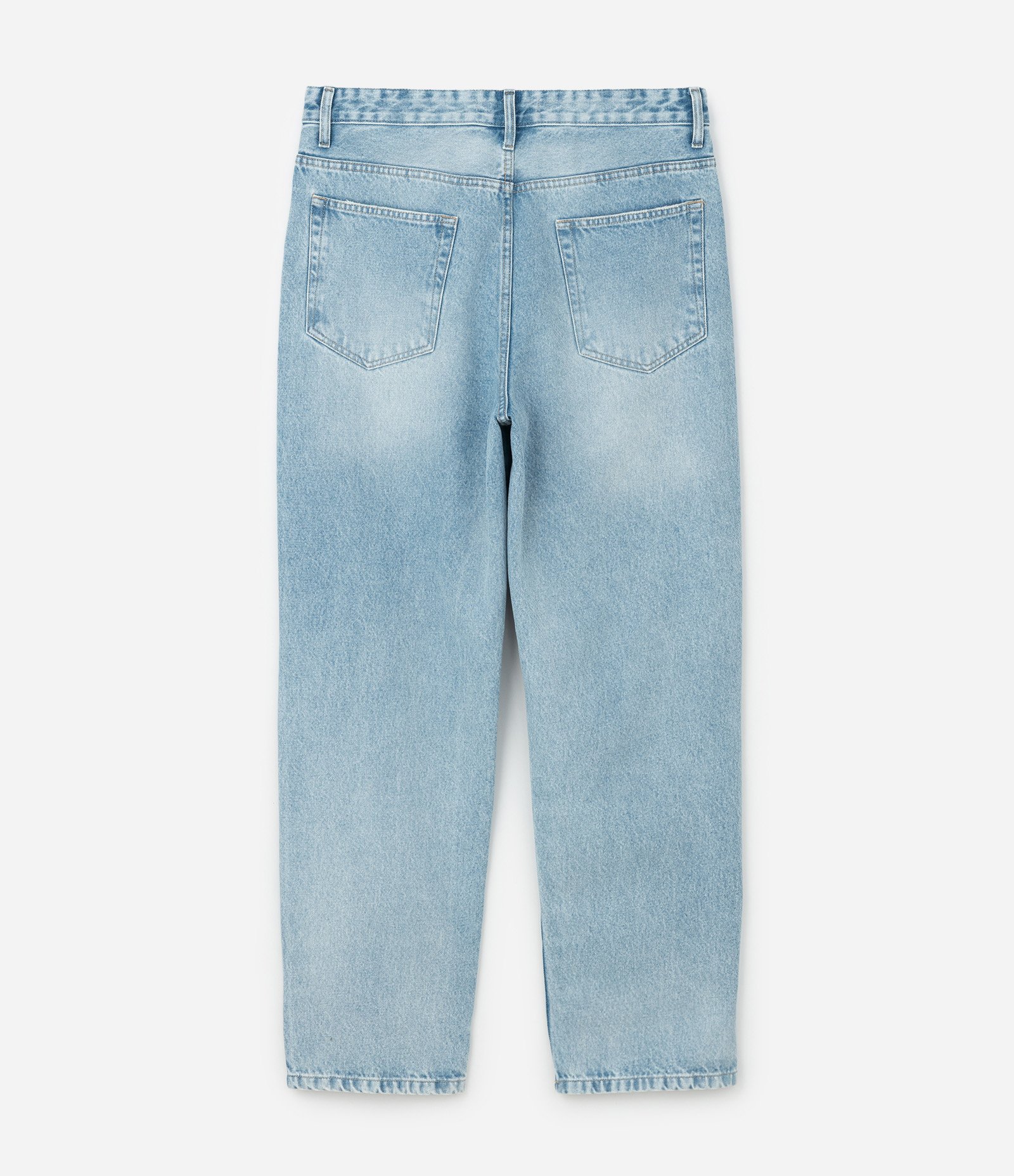 Calça Baggy em Jeans com Lettering Grafite Azul 2