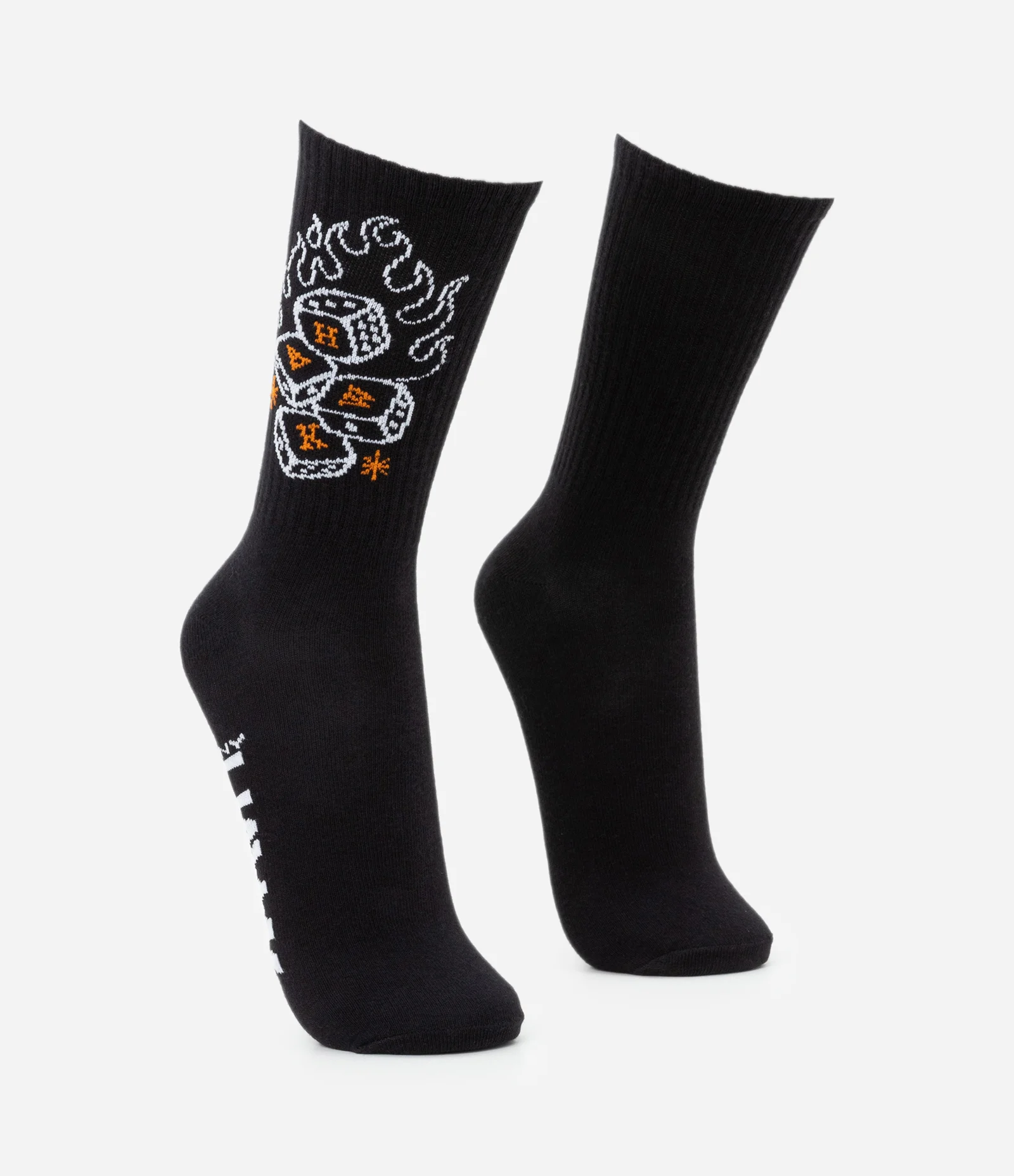 Meia Cano Longo em Algodão com Estampa Tony Hawk Preto 2