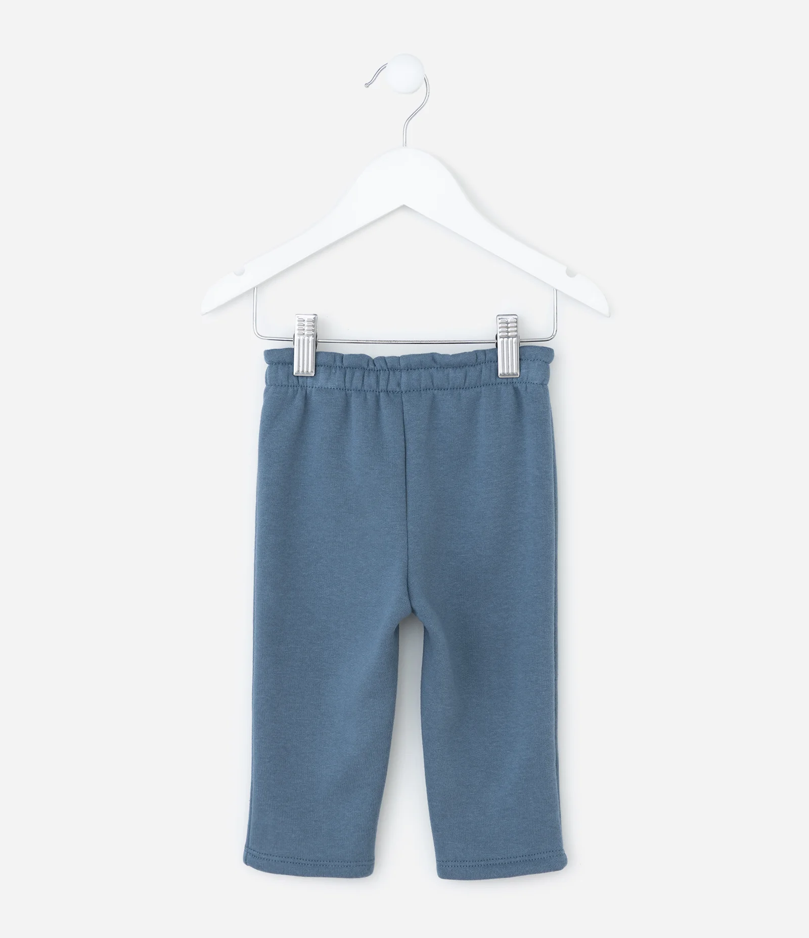 Calça Infantil em Moletom com Felpa e Laço na Cintura – Tam 0 a 18 Meses Azul 2