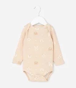 Body Infantil com Estampa Ursinho e Corações – Tam RN a 18 Meses